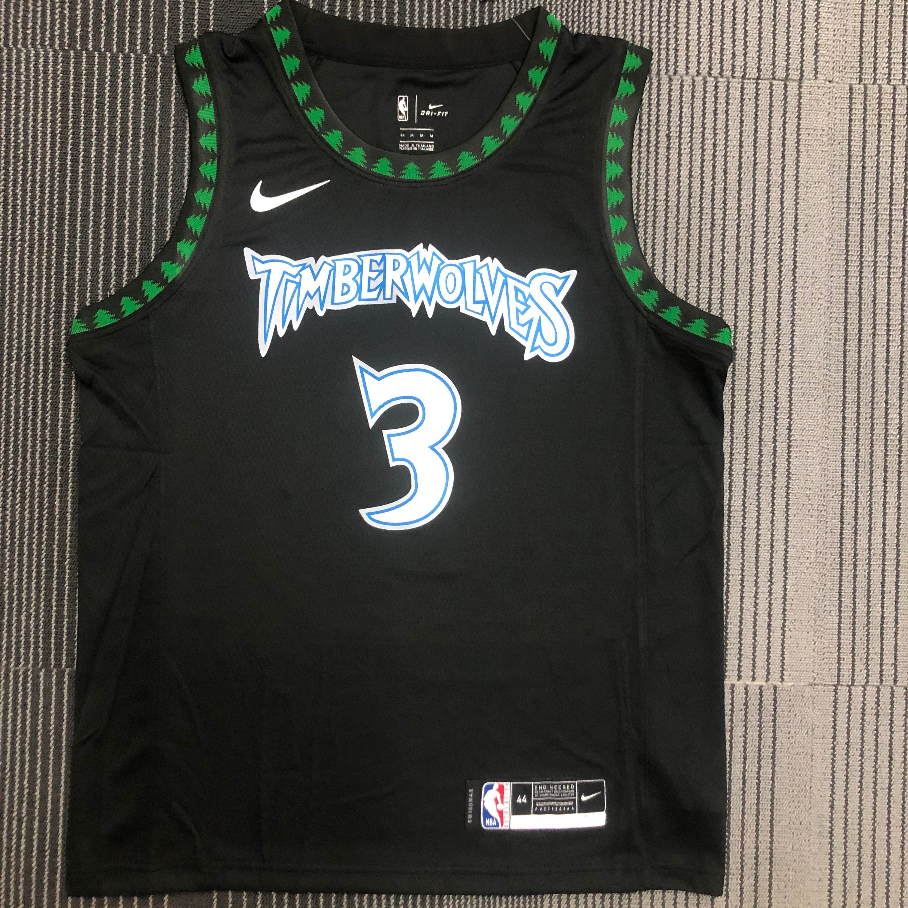 18 Season MINNESOTA TIMBERWOLVES BLACK  NO.3 MARBURY