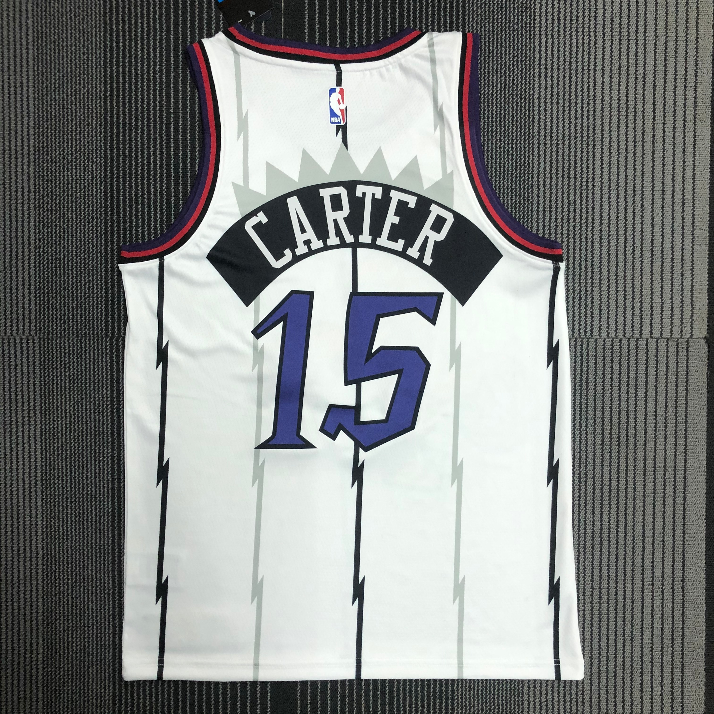 Toronto Raptors White  No.15 Carter