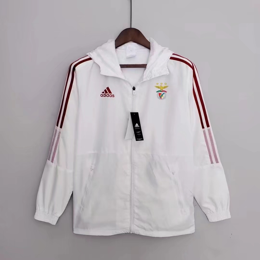 Benfica white windbreaker coat