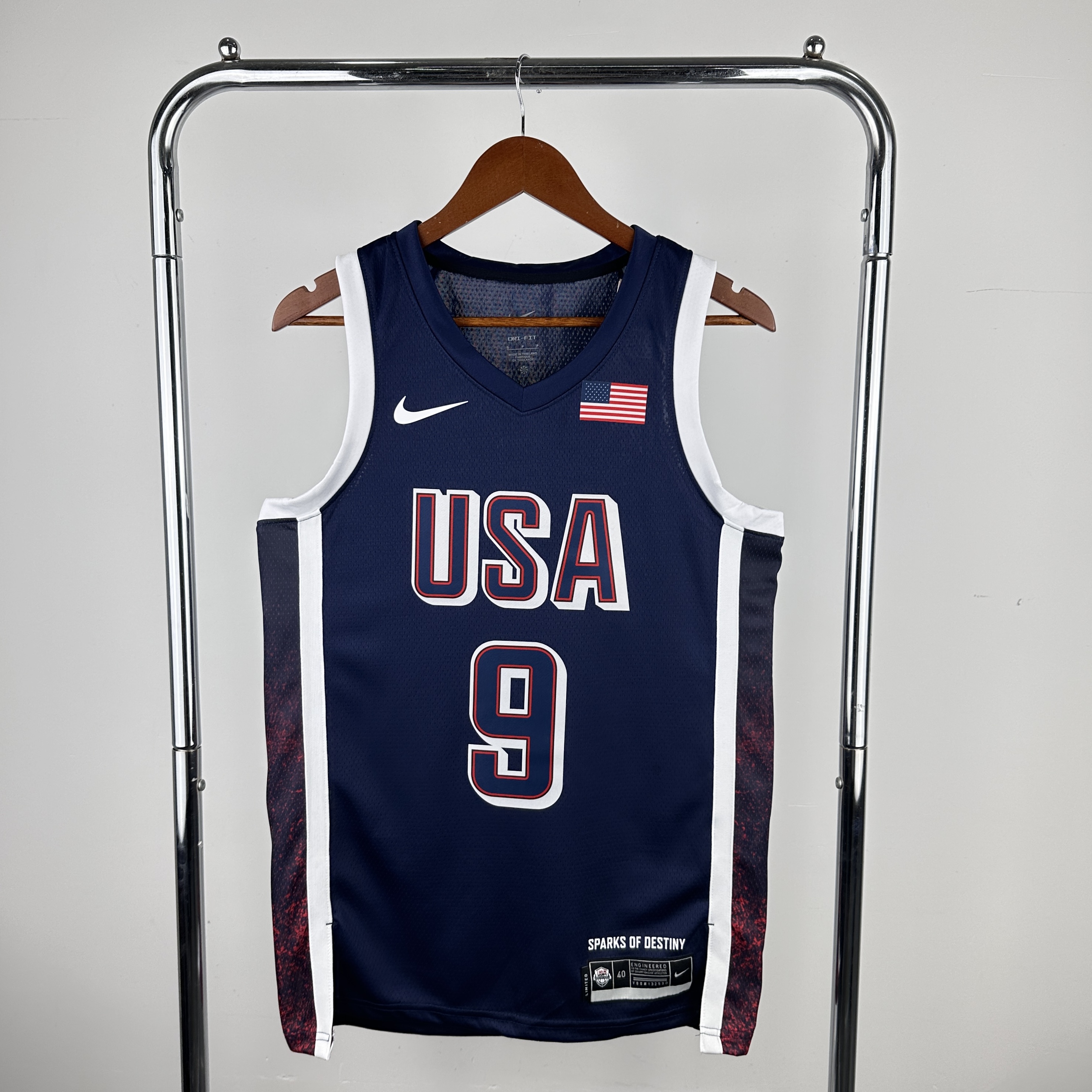 2024 Olympic Basketball USA Blue No.9 Haliburton