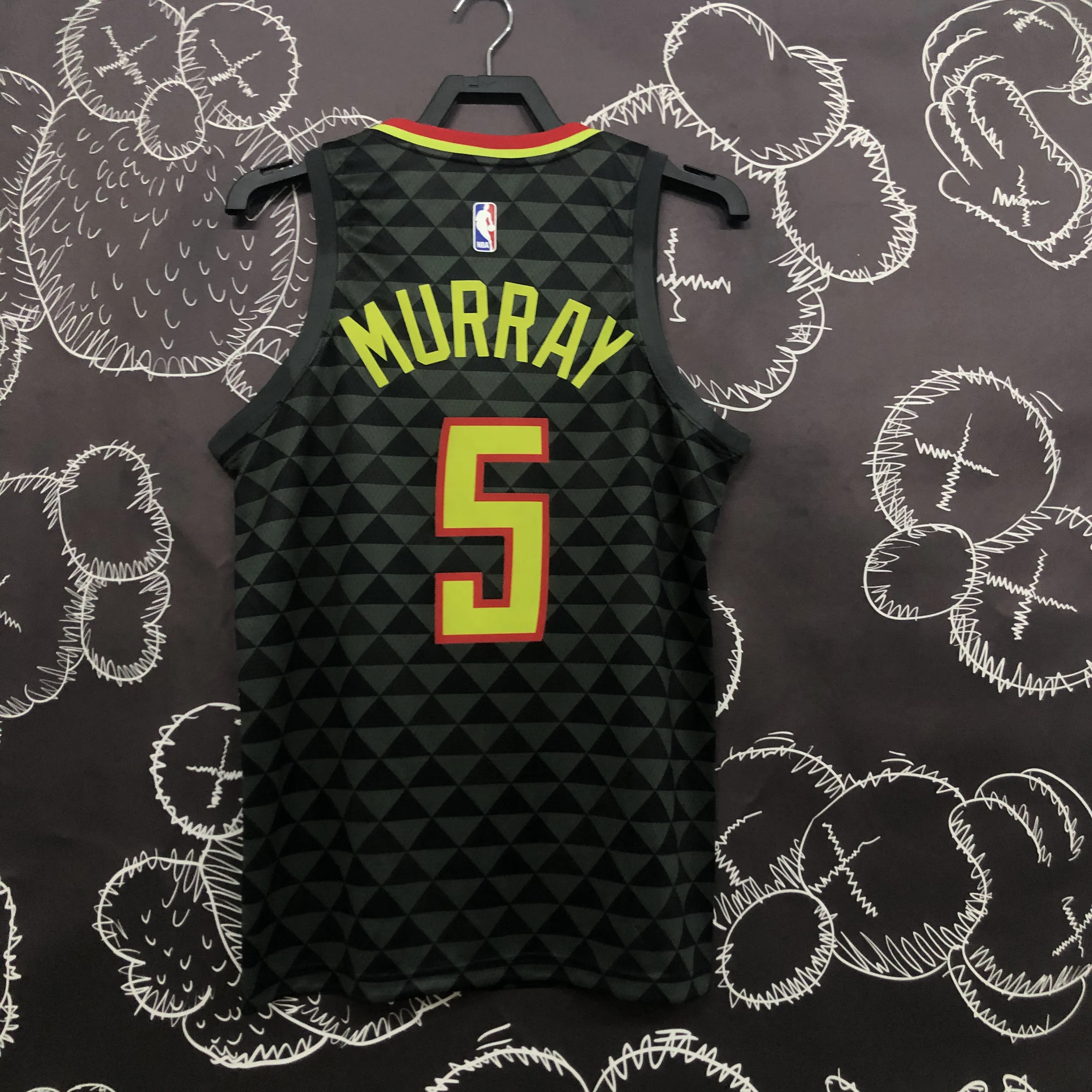 Atlanta Hawks Black Square  #5 Murray