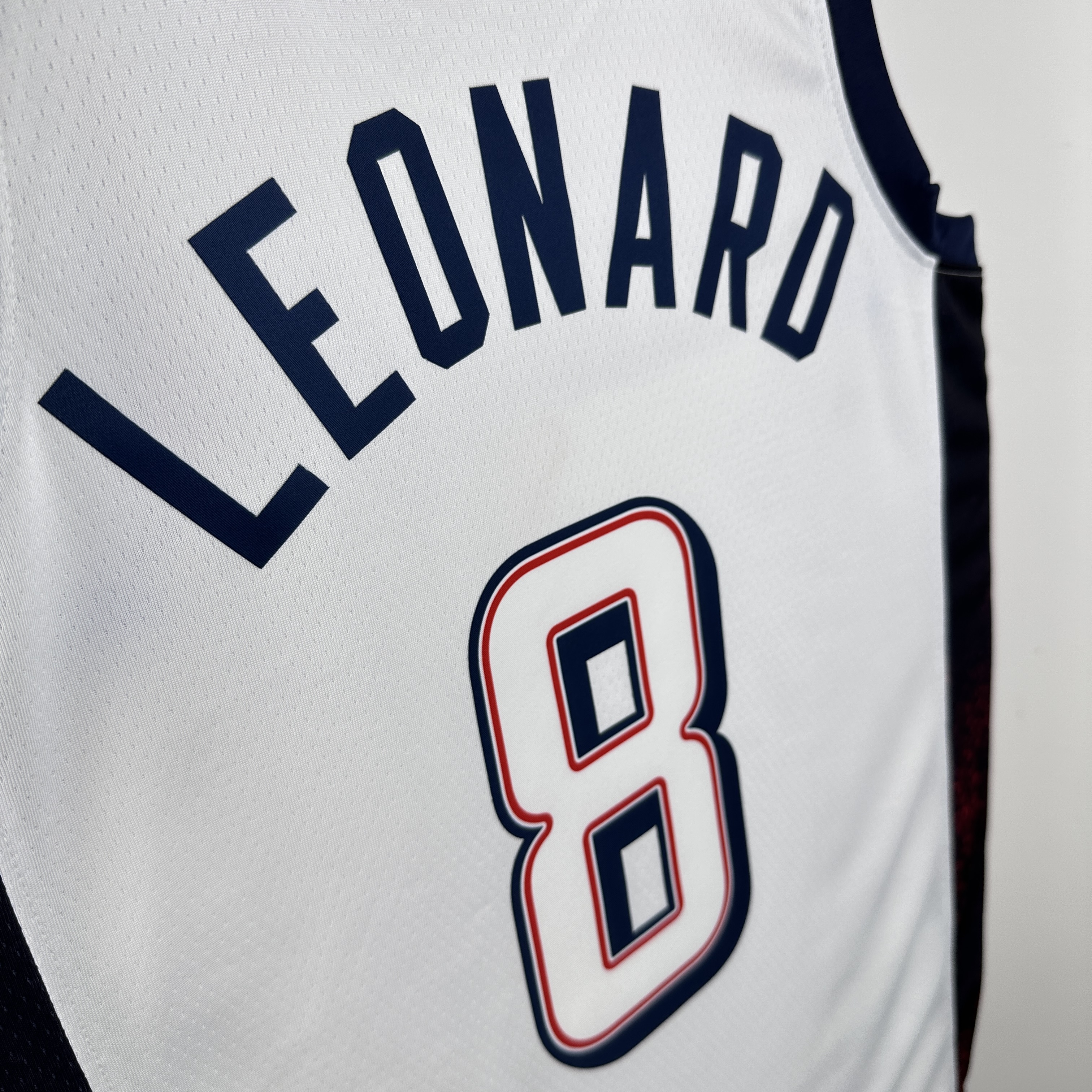2024 Olympic Basketball USA White No.8 Leonard