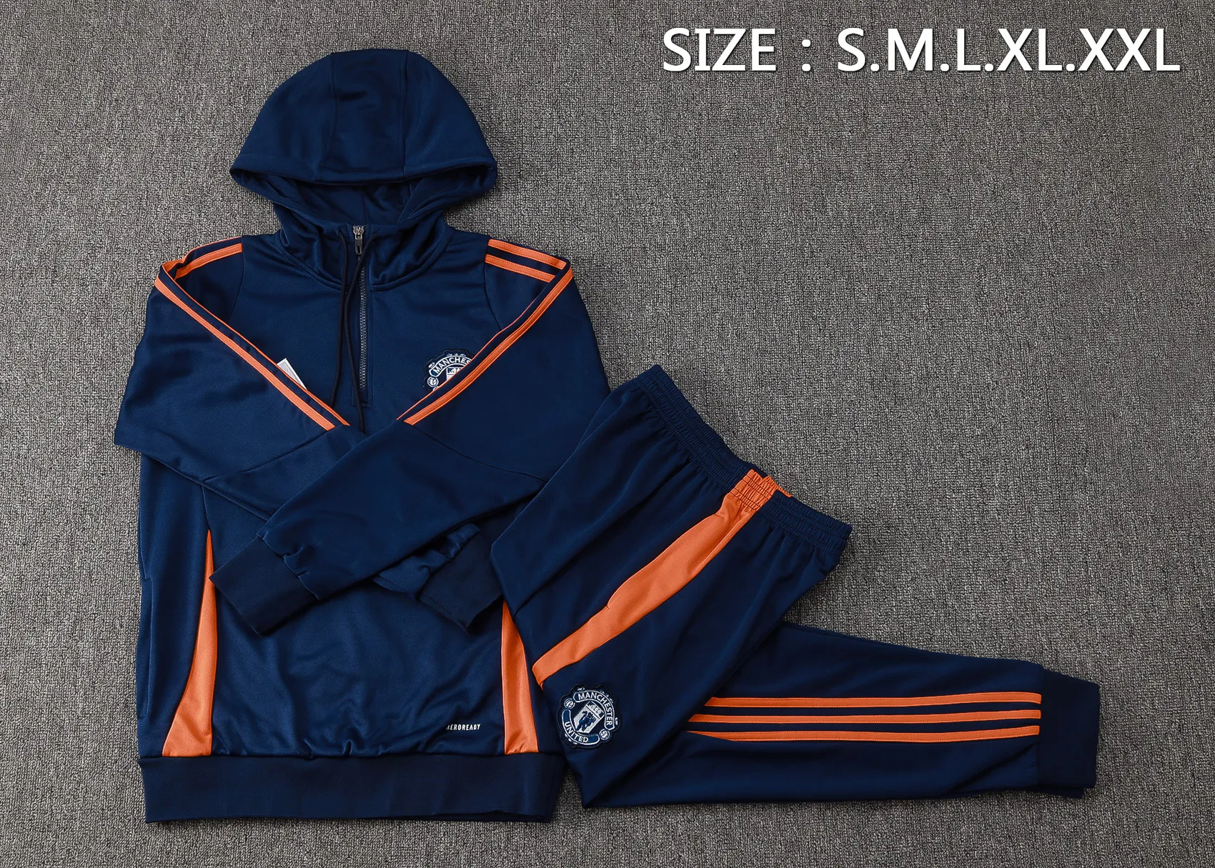 Adult/ Kids 2425 Manchester united half zipper hoodie Training suit F615