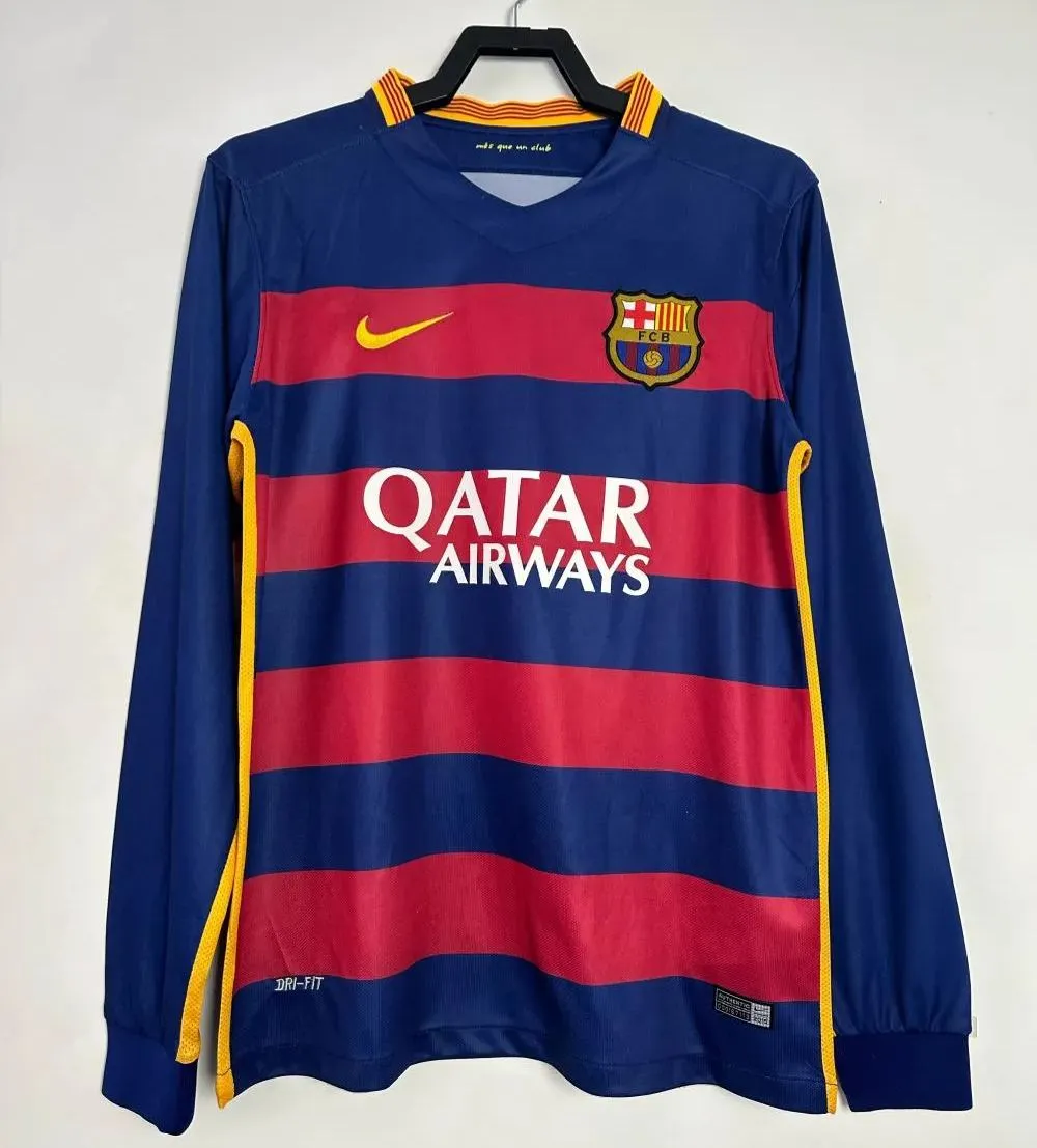 Retro 15/16 Barcelona Home  long sleeves S-XXL