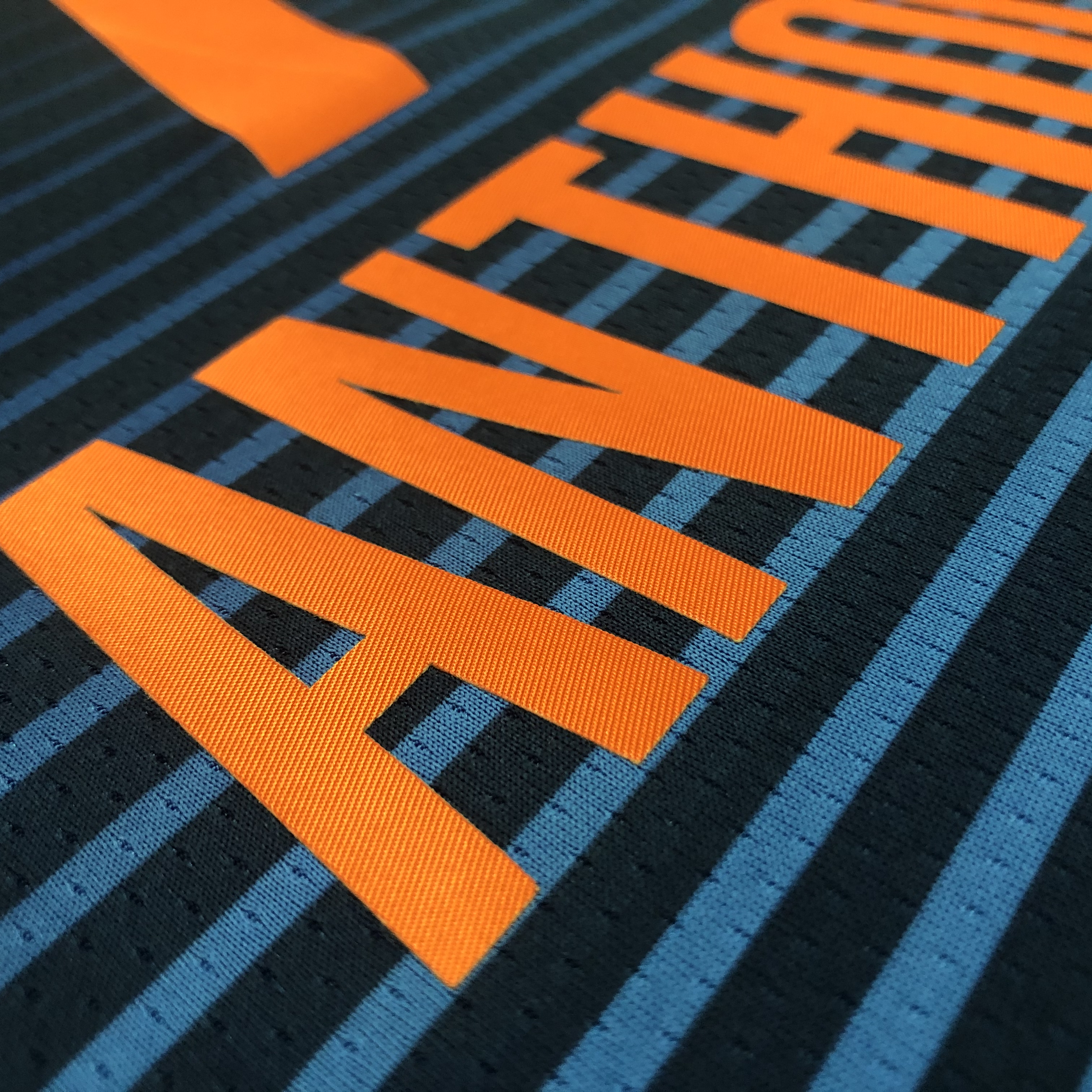 Oklahoma City Thunder Blue STRIPE  No.7 ANTHONY