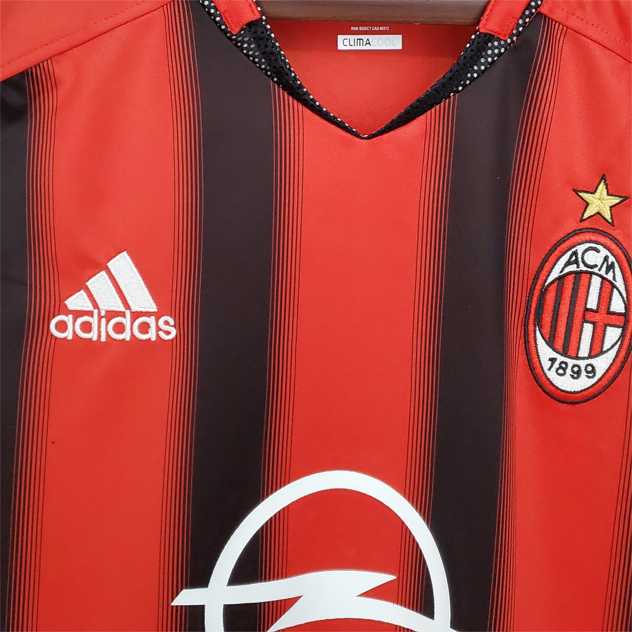Retro 04/05 AC Milan Home Kit long sleeves