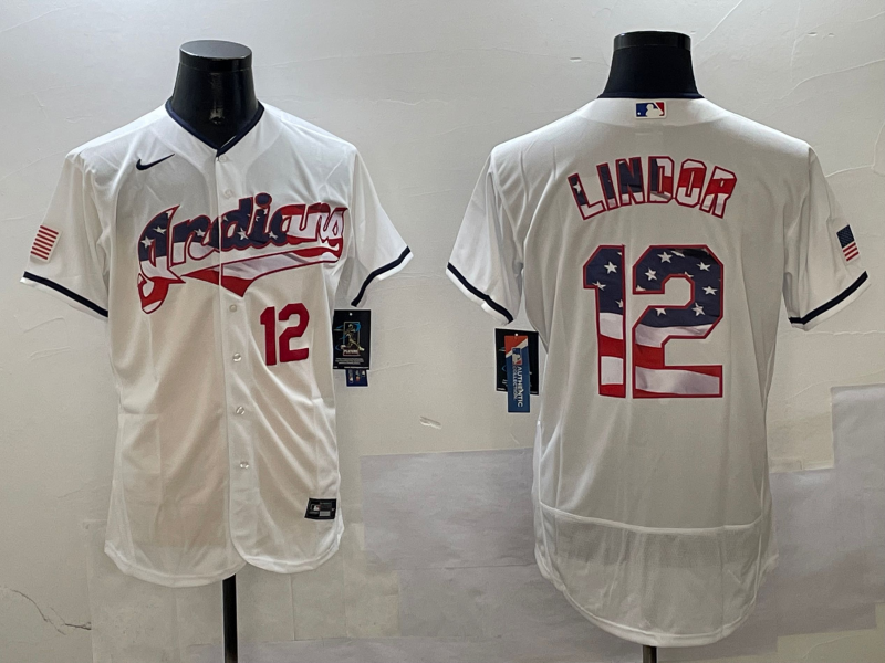 Cleveland Indians #12 White