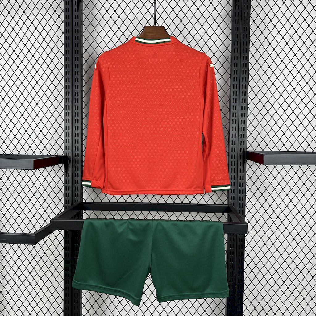 kids kit Portugal 25/26 Home Long Sleeves size16-28