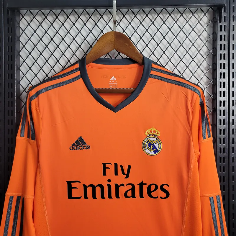 Retro  Real Mαdrid 13/14 Third Long Sleeves Orange