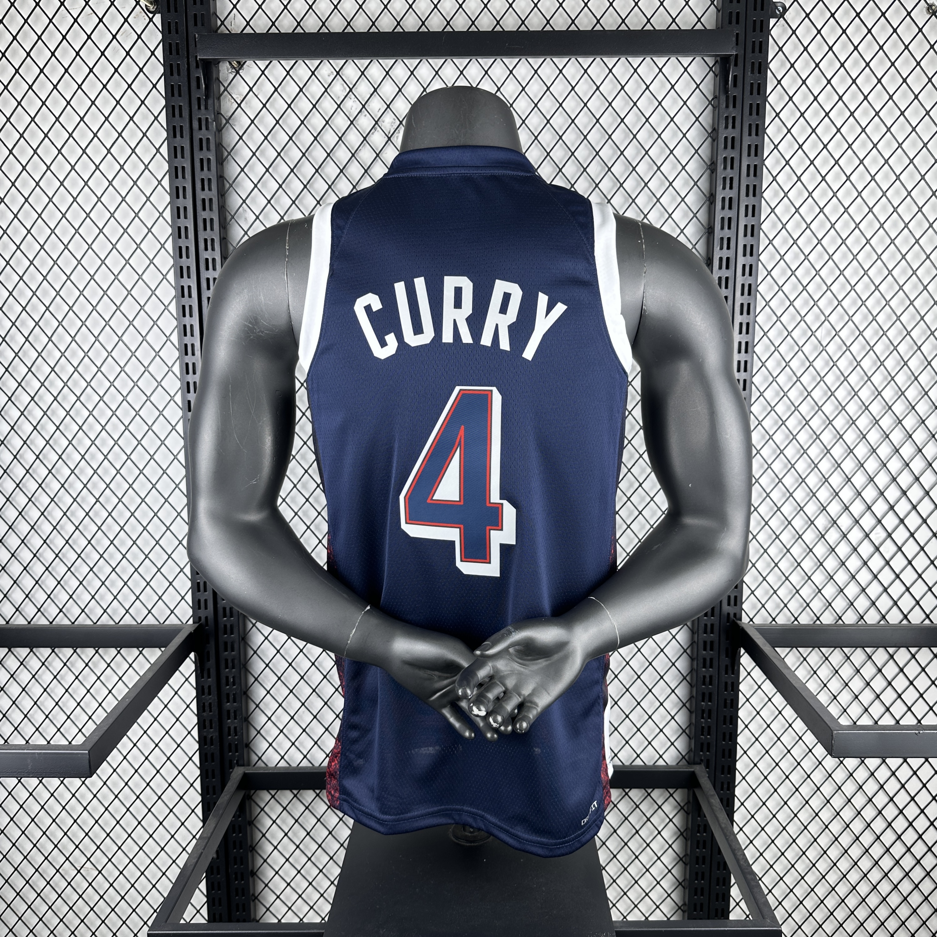 2024 Olympic Basketball USA Blue No.4 Curry