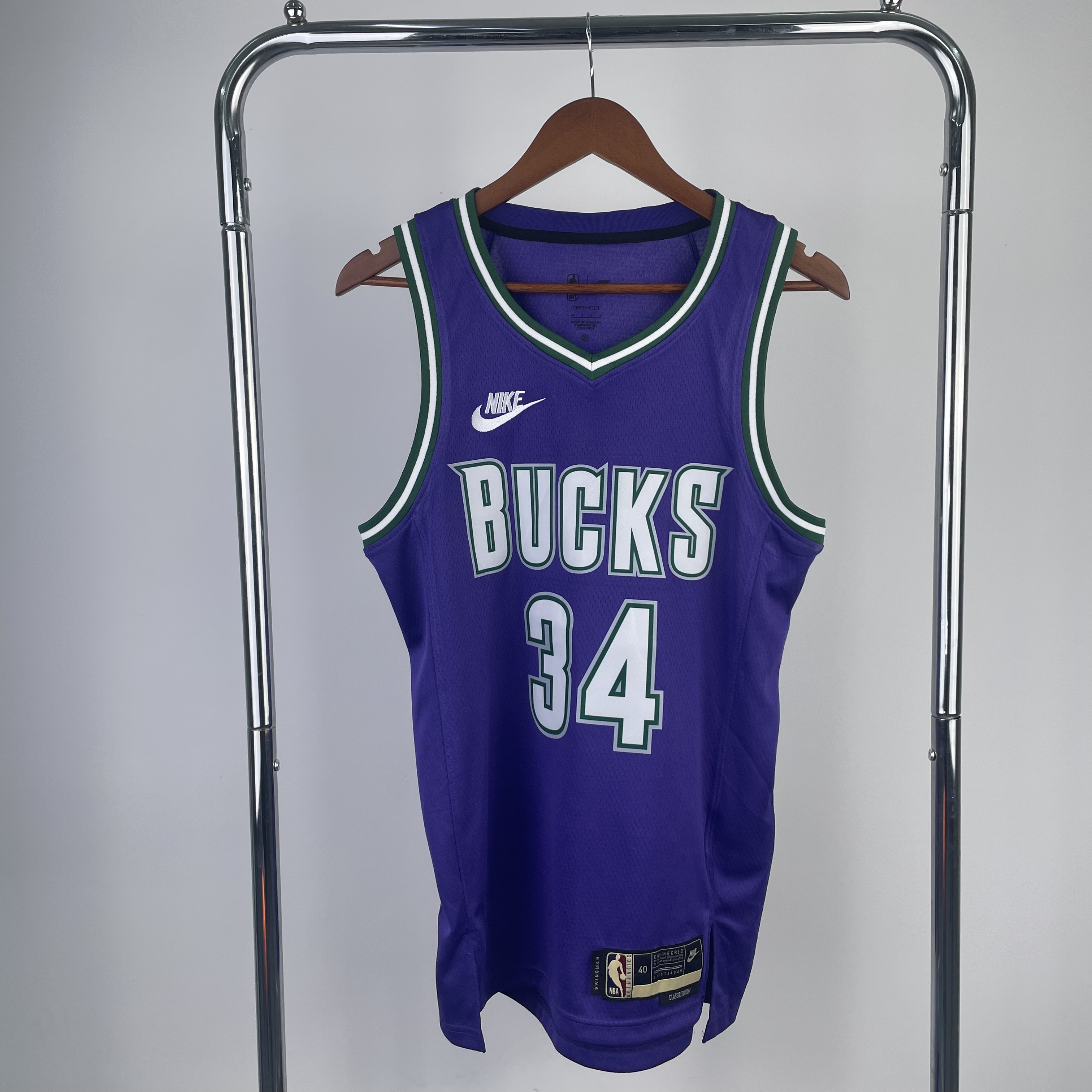 23 Season Milwaukee Bucks Purple  No.34