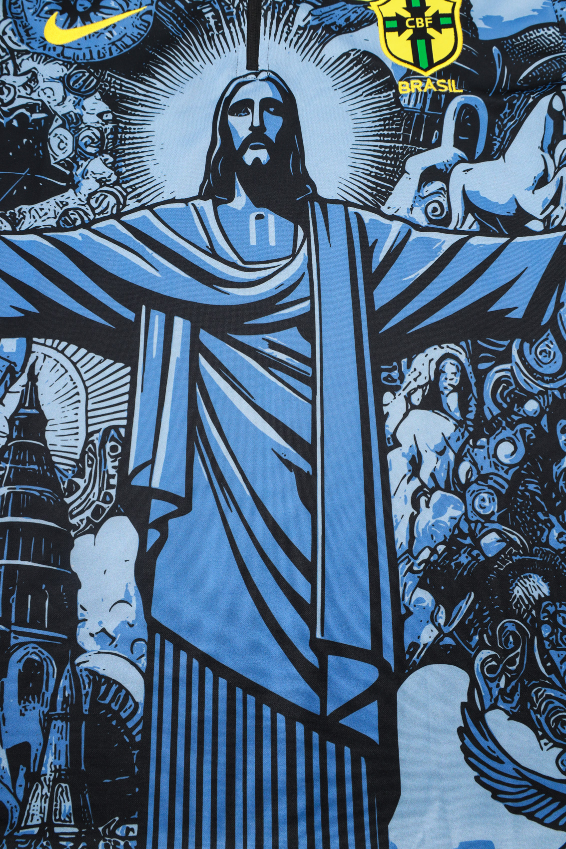 Adult / Kids Brasil 24/25 Half zipper training suit Blue