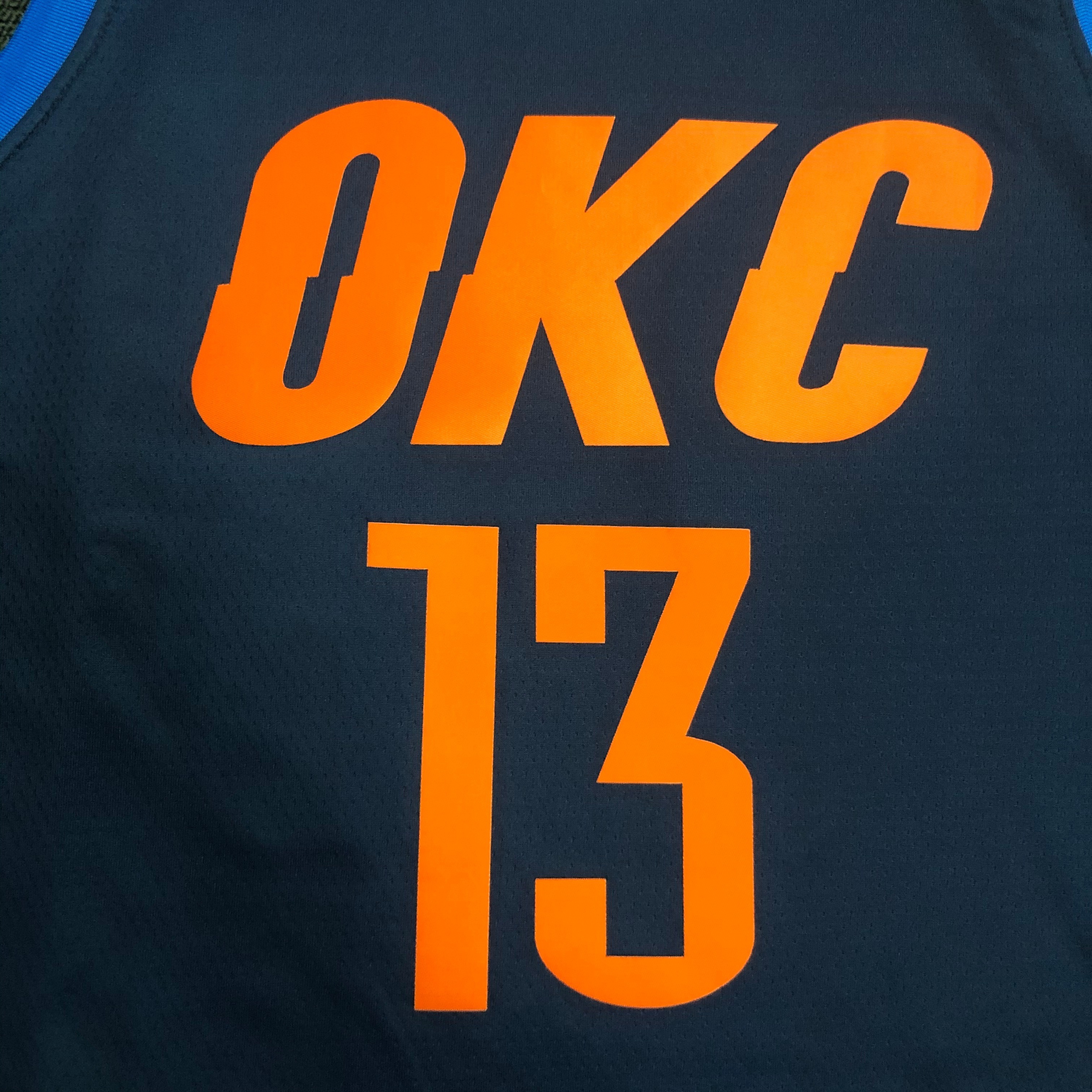 Oklahoma City Thunder Blue STRIPE  No.13 George