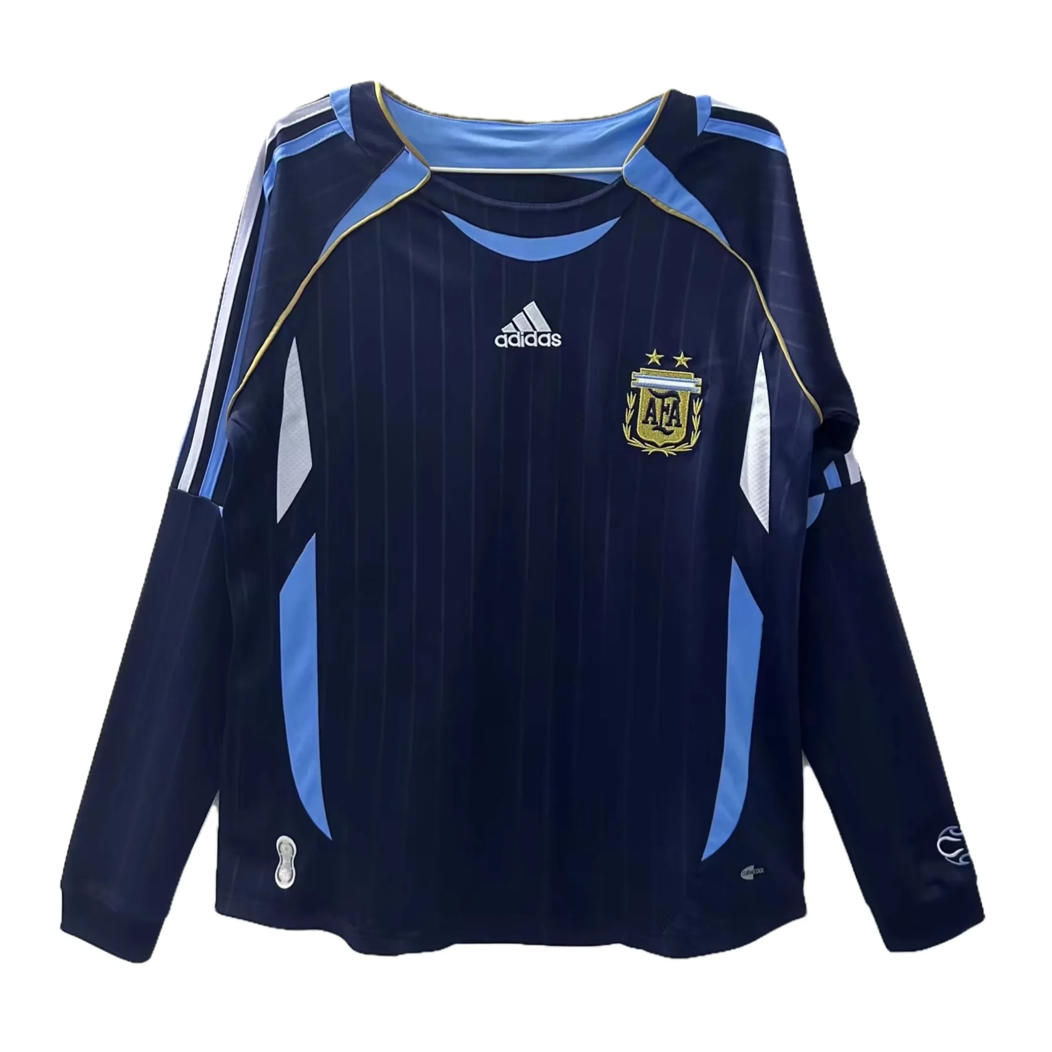 Retro 2006 Argentina Away Kit Long Sleeves S-XXL