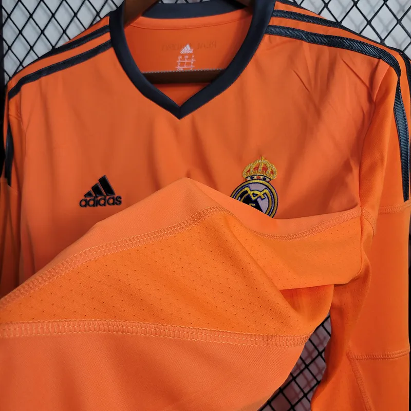 Retro  Real Mαdrid 13/14 Third Long Sleeves Orange