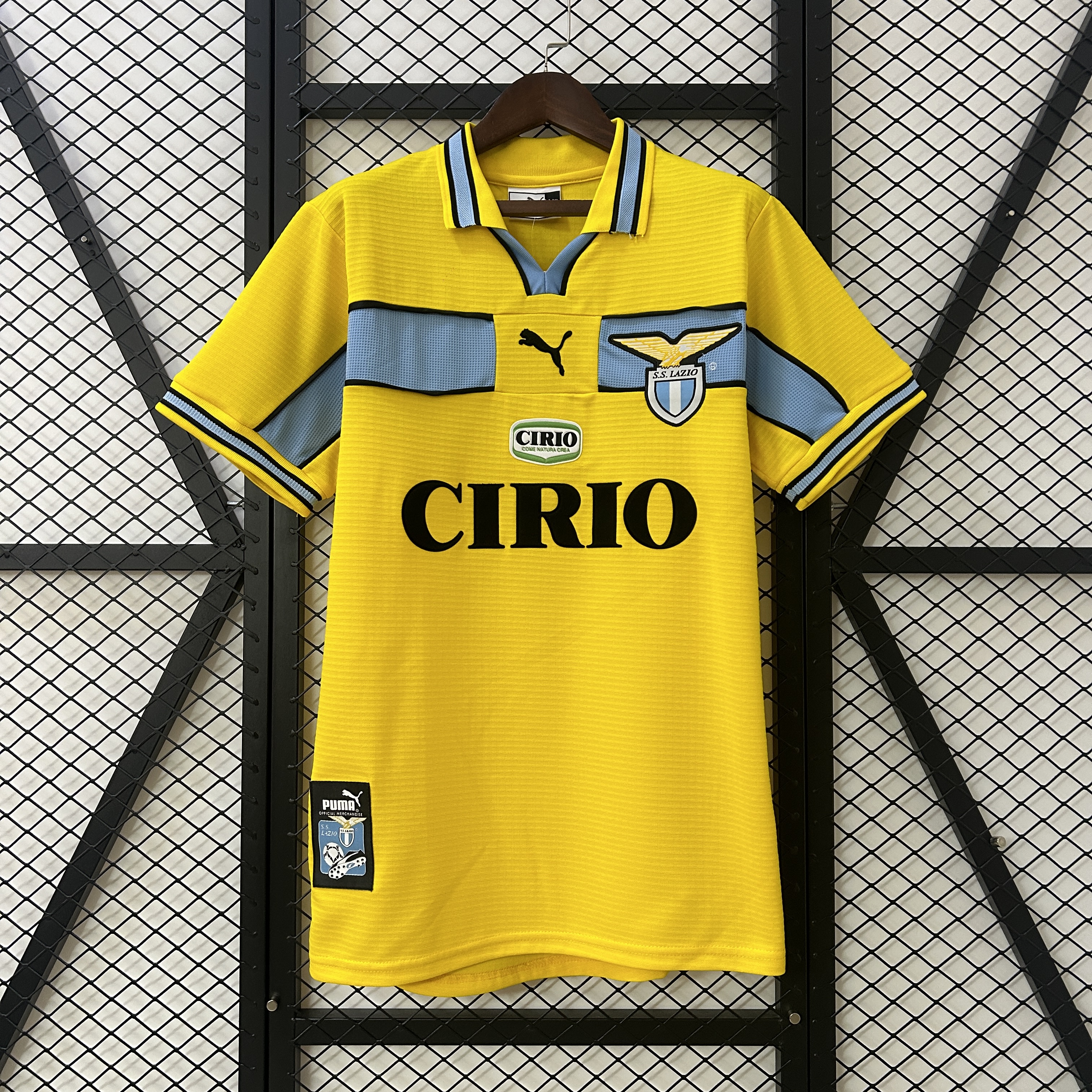 Retro 1998/99 Lazio Yellow Kit S-XXL