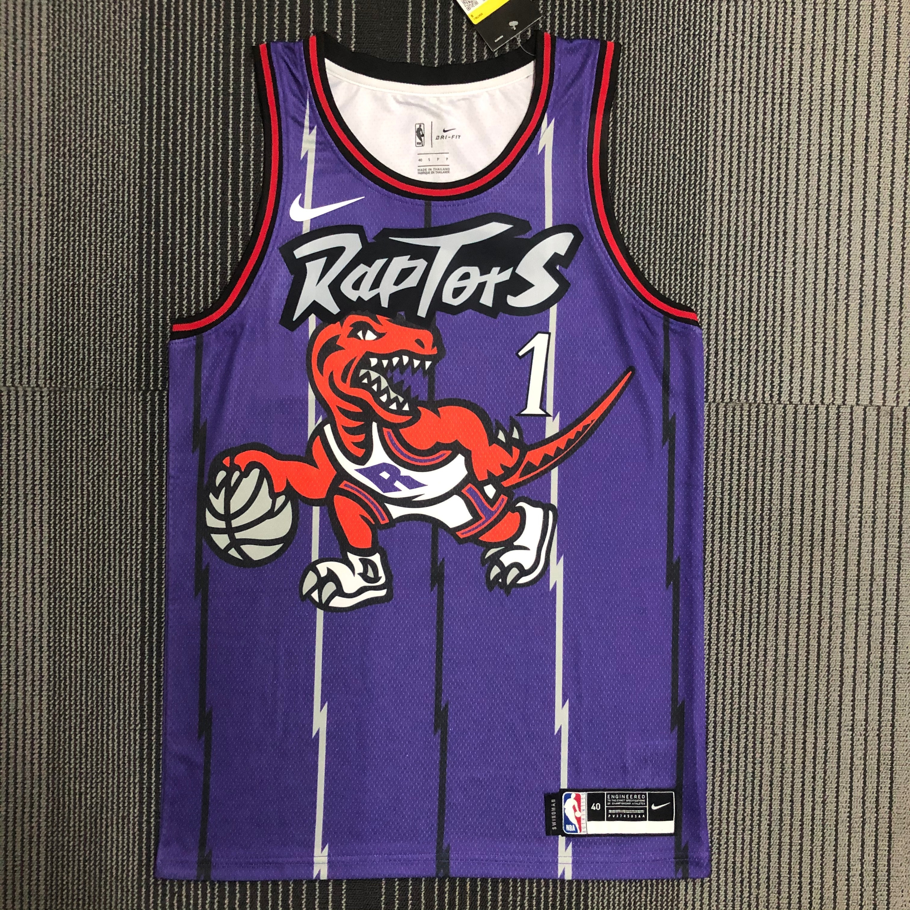 Toronto Raptors Purple  No.1 McGrady