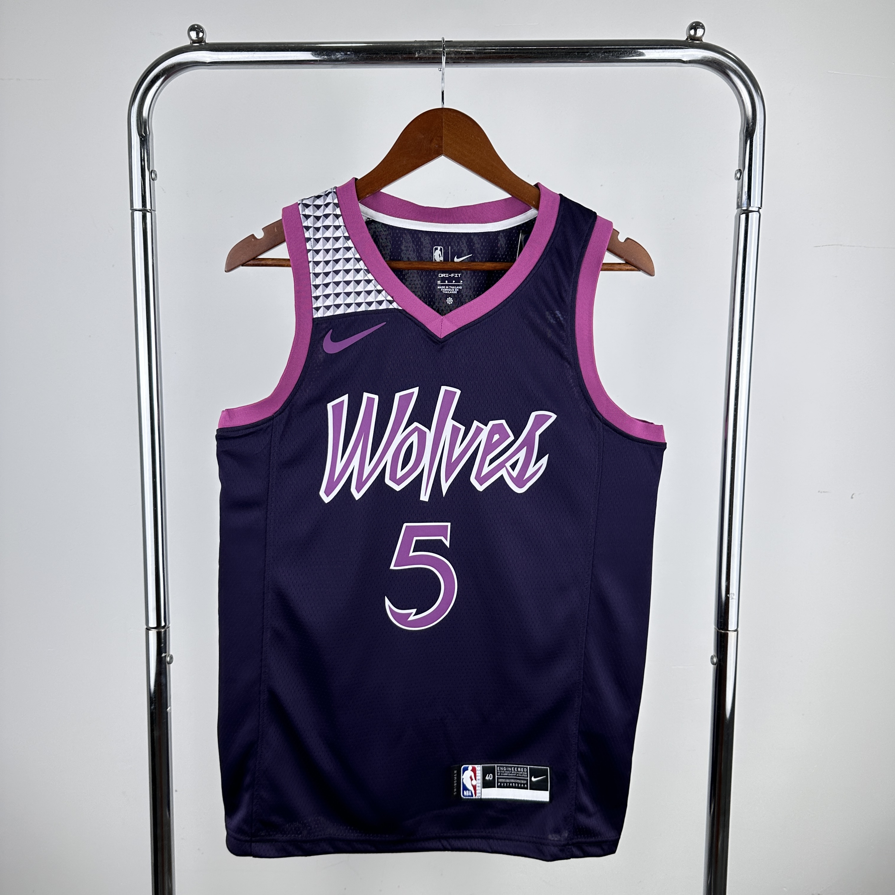 MINNESOTA TIMBERWOLVES PURPLE/ BLACK  NO.5 EDWARDS