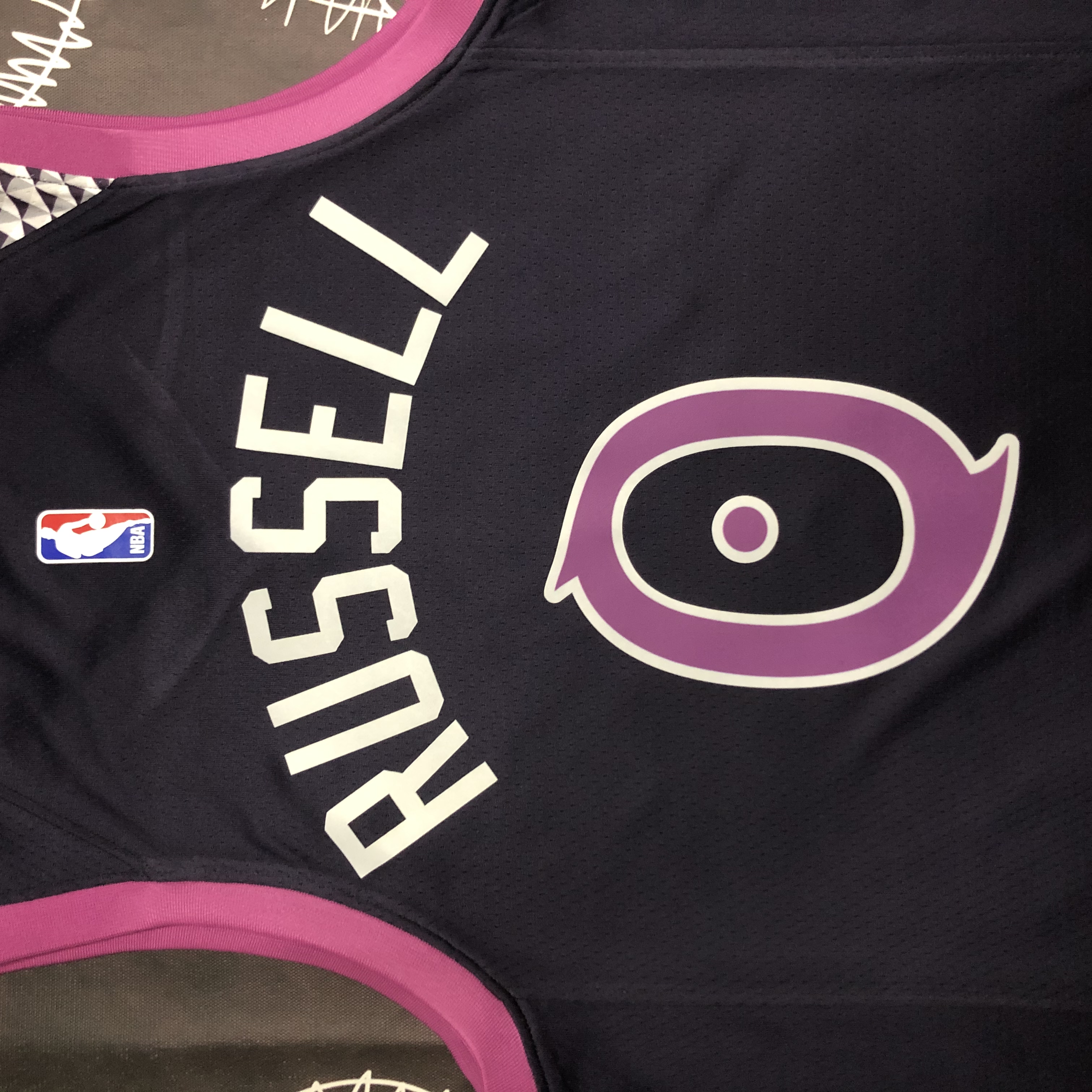 MINNESOTA TIMBERWOLVES PURPLE/ BLACK  NO.0 RUSSELL