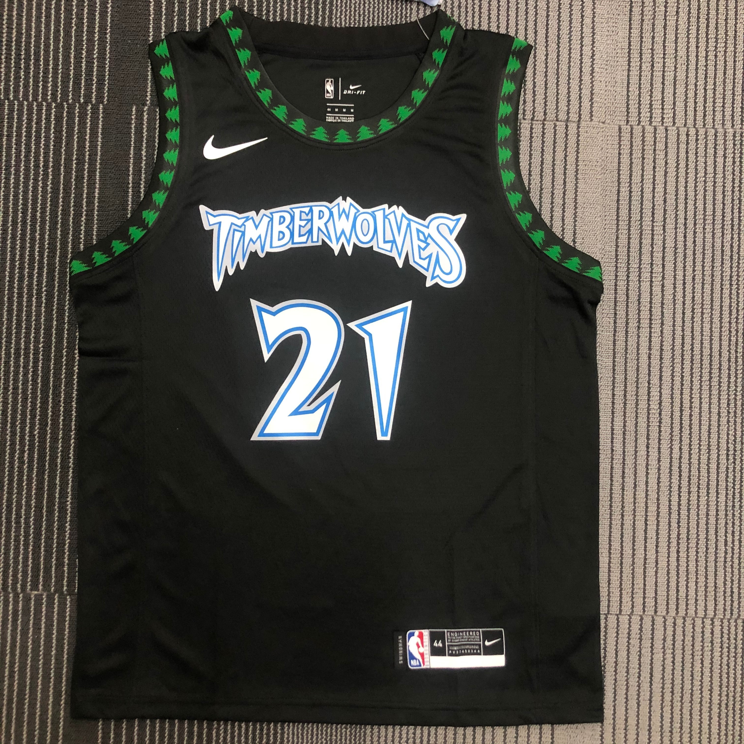 18 Season MINNESOTA TIMBERWOLVES BLACK  NO.21 GARNETT