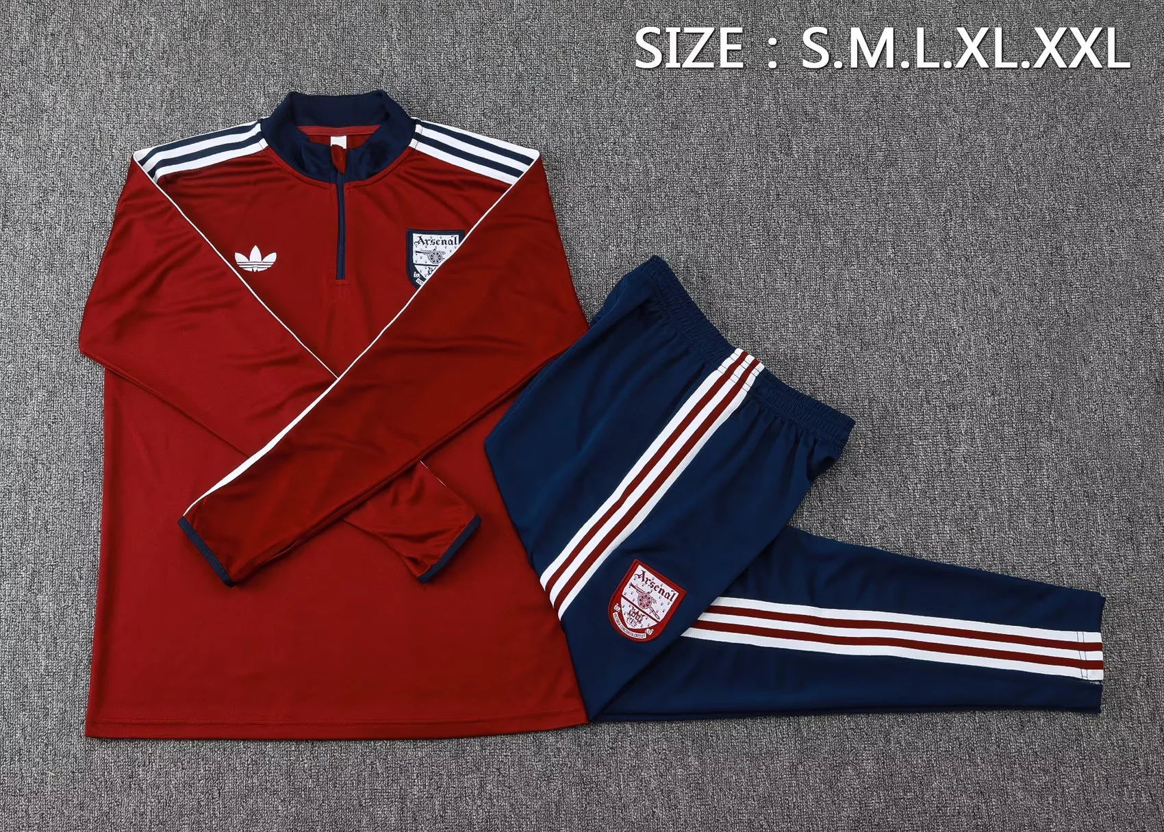 Adult/ Kids 2526 Arsenal half zipper Training Suit B2539#