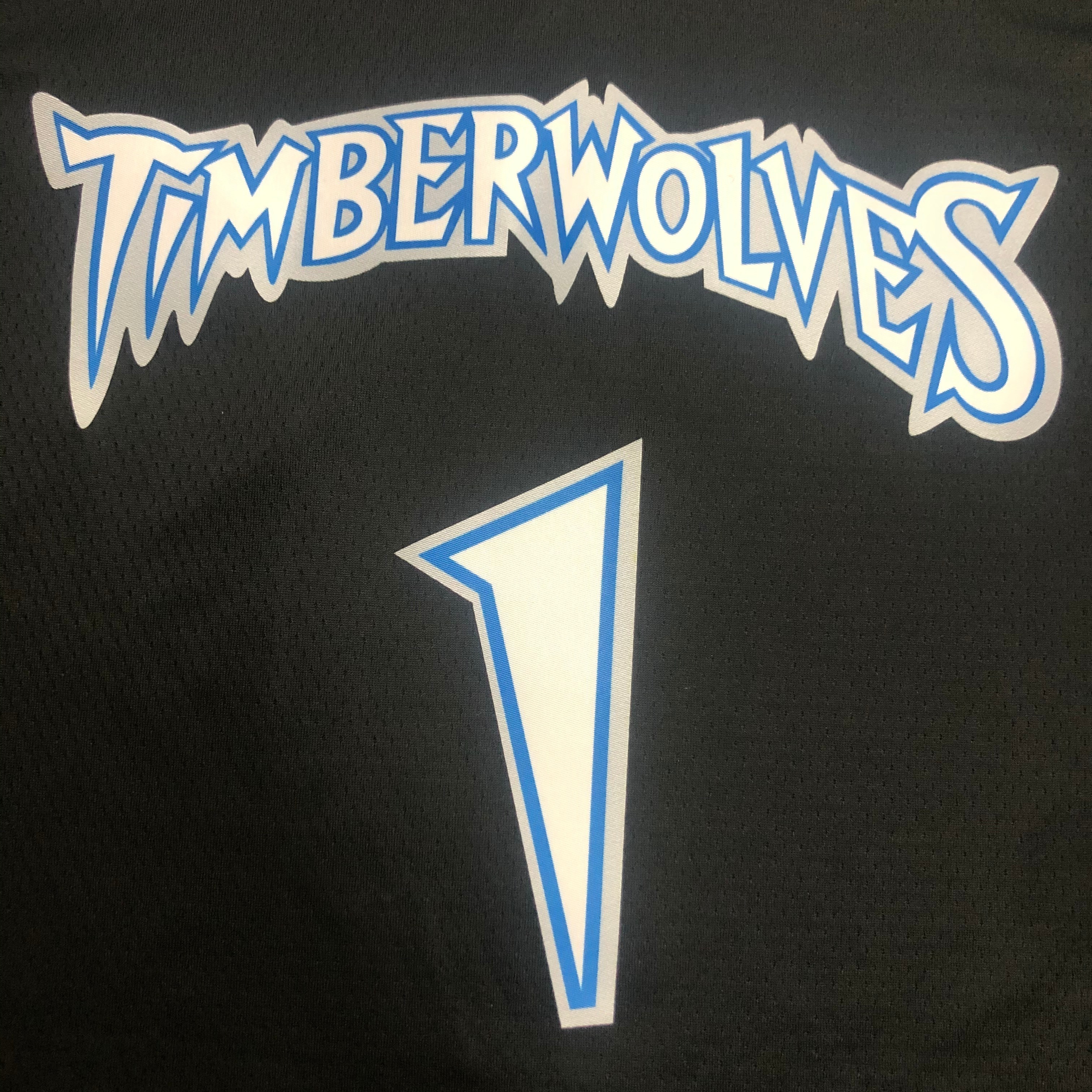 18 Season MINNESOTA TIMBERWOLVES BLACK  NO.1 EDWARDS