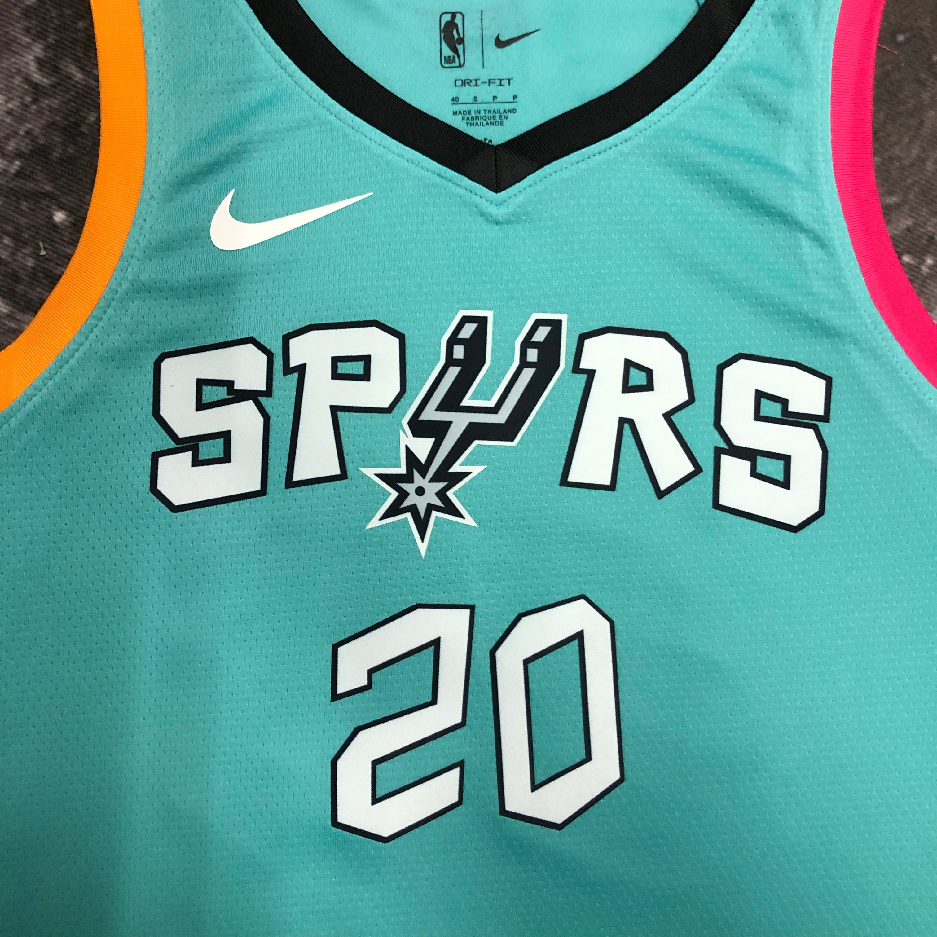 23 Season SAN ANTONIO SPURS City Edition  #20 ginobili