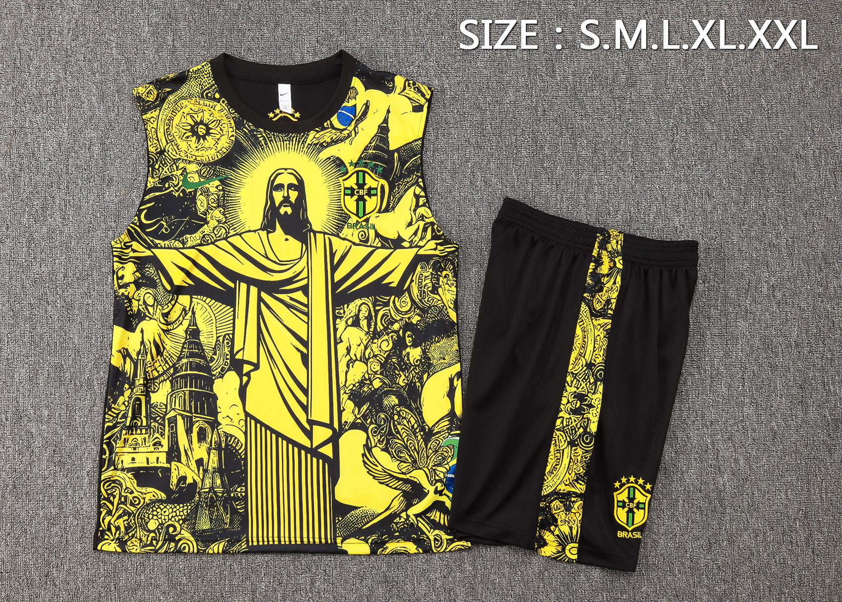 Brasil Sleevesless Training Suit Yellow D1214