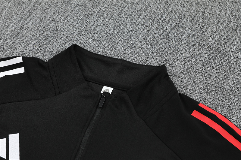 Adult/ Kids Ajax Black Half Zipper Training Suit 801