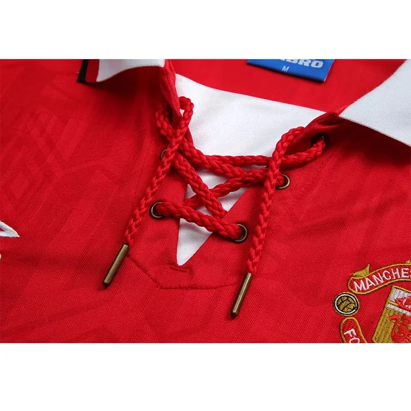 Retro Manchester United 1992-93 Home With Pacthes Long Sleeves