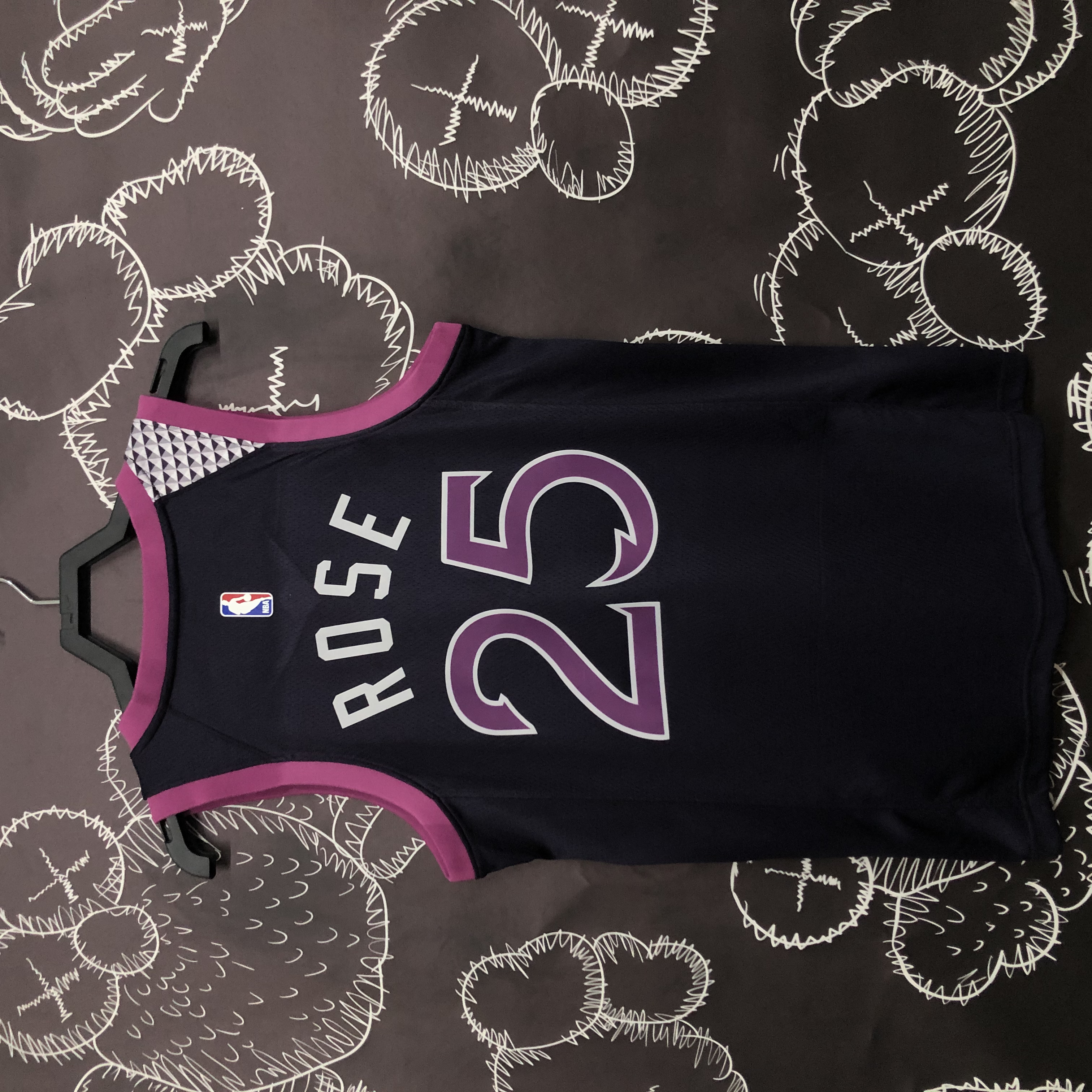 MINNESOTA TIMBERWOLVES PURPLE/ BLACK  NO.25 ROSE