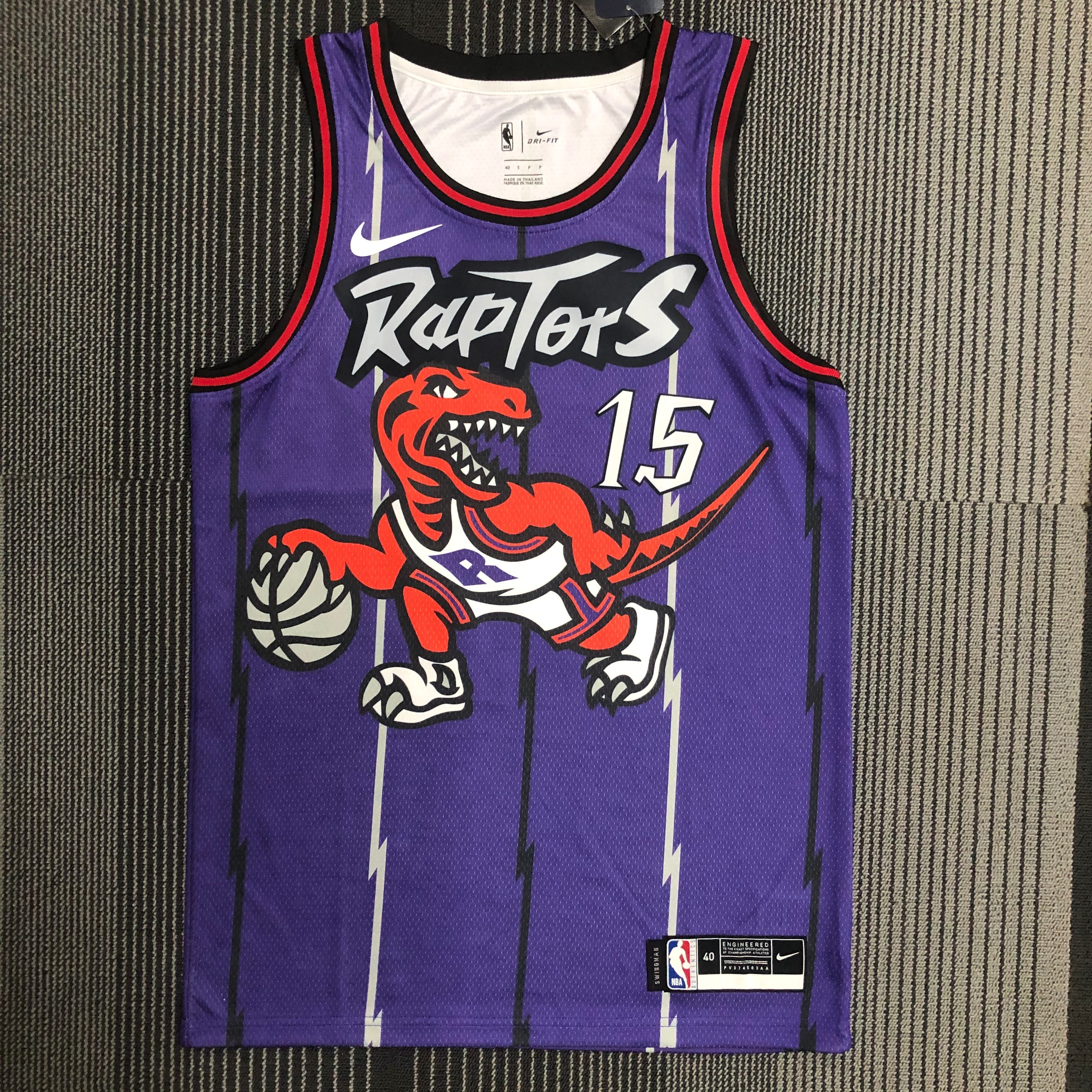 Toronto Raptors Purple  No.15 Carter