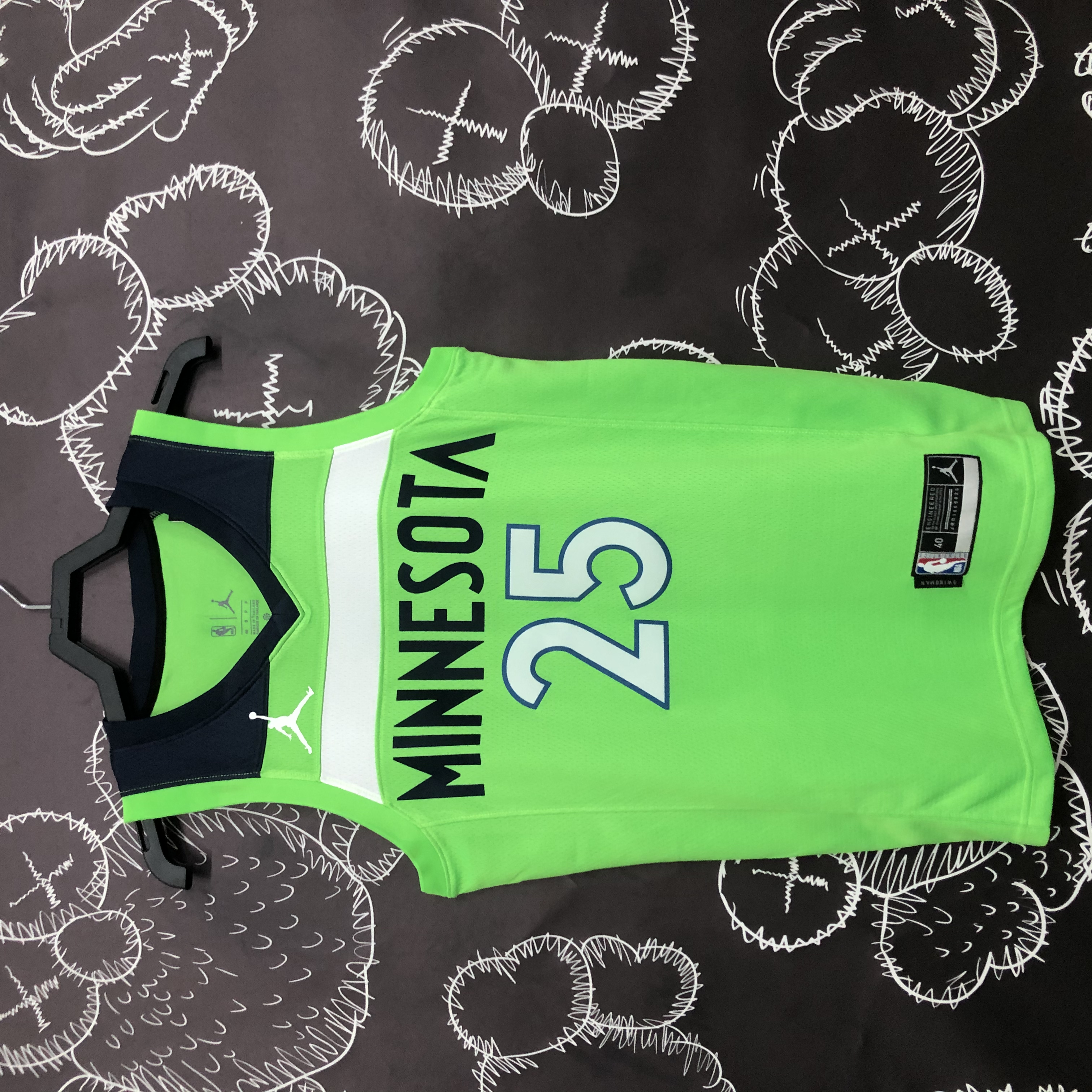 MINNESOTA TIMBERWOLVES GREEN  NO.25 ROSE