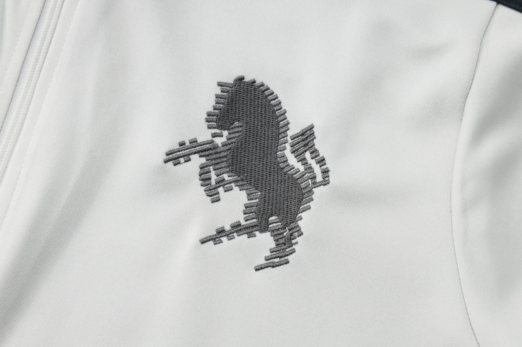 Adult/ Kids Juventus Full Zipper White/Gray Training Suit S_XXL