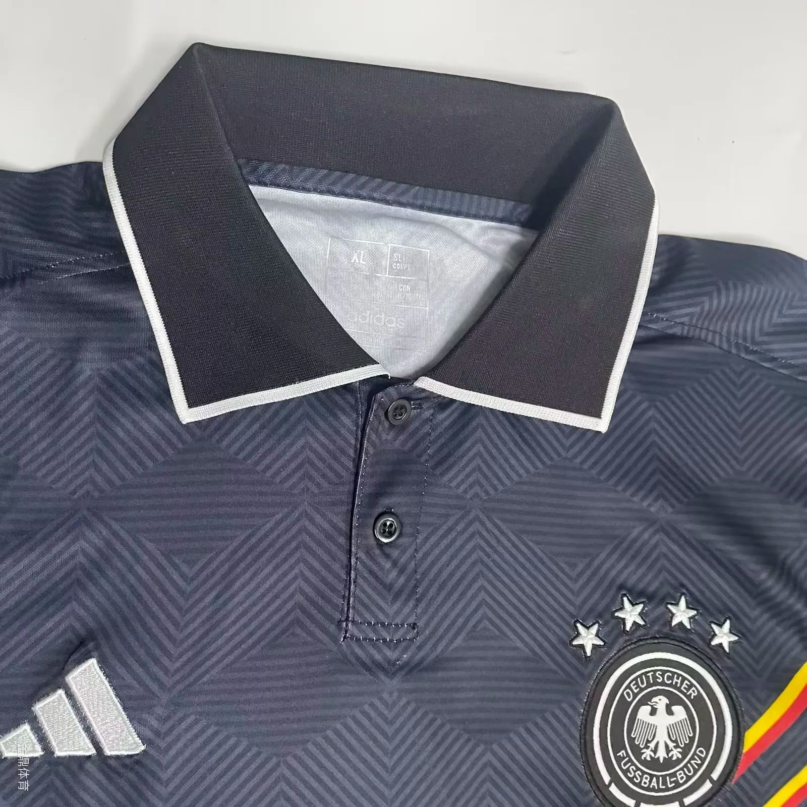 Germany Black Polo S-XXL