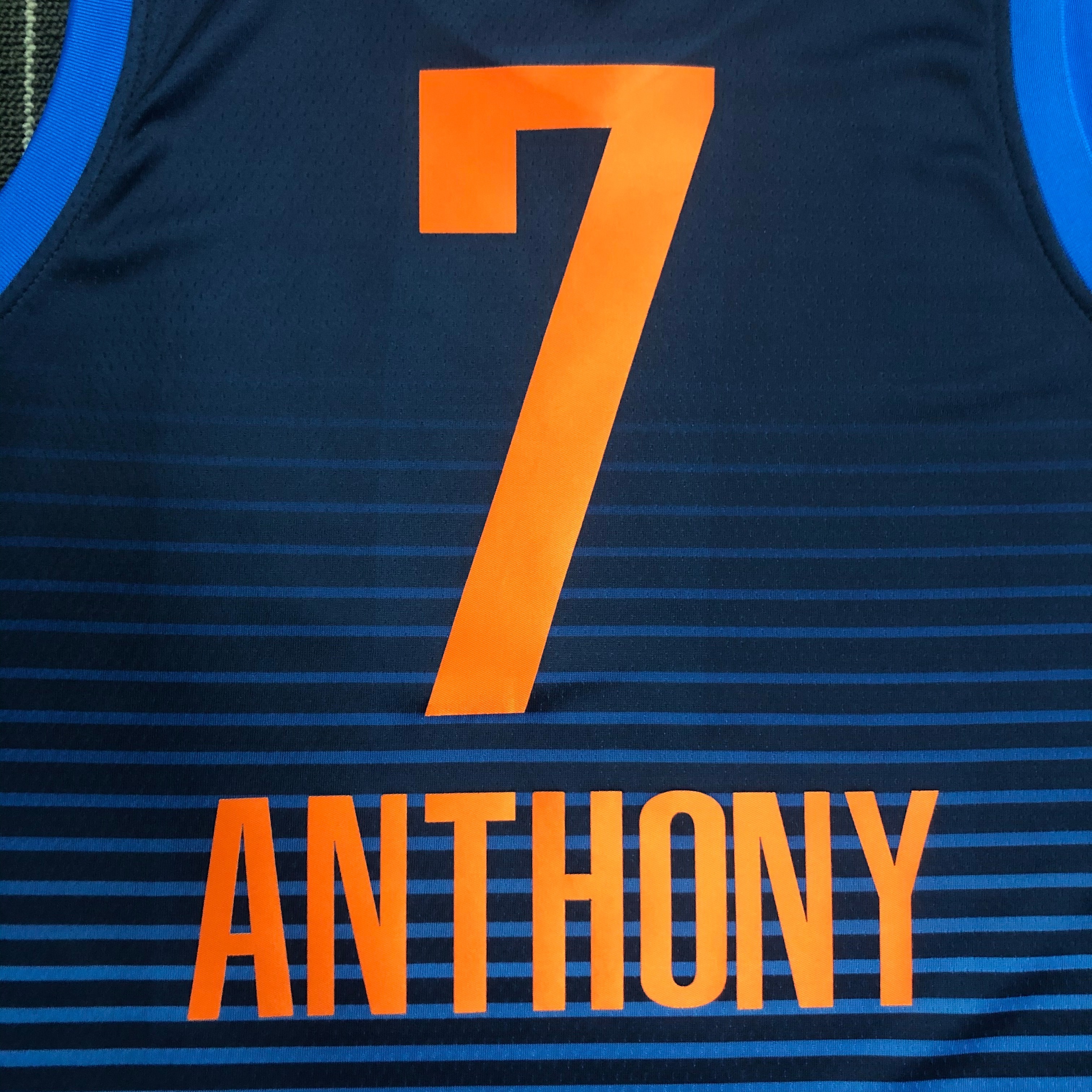 Oklahoma City Thunder Blue STRIPE  No.7 ANTHONY