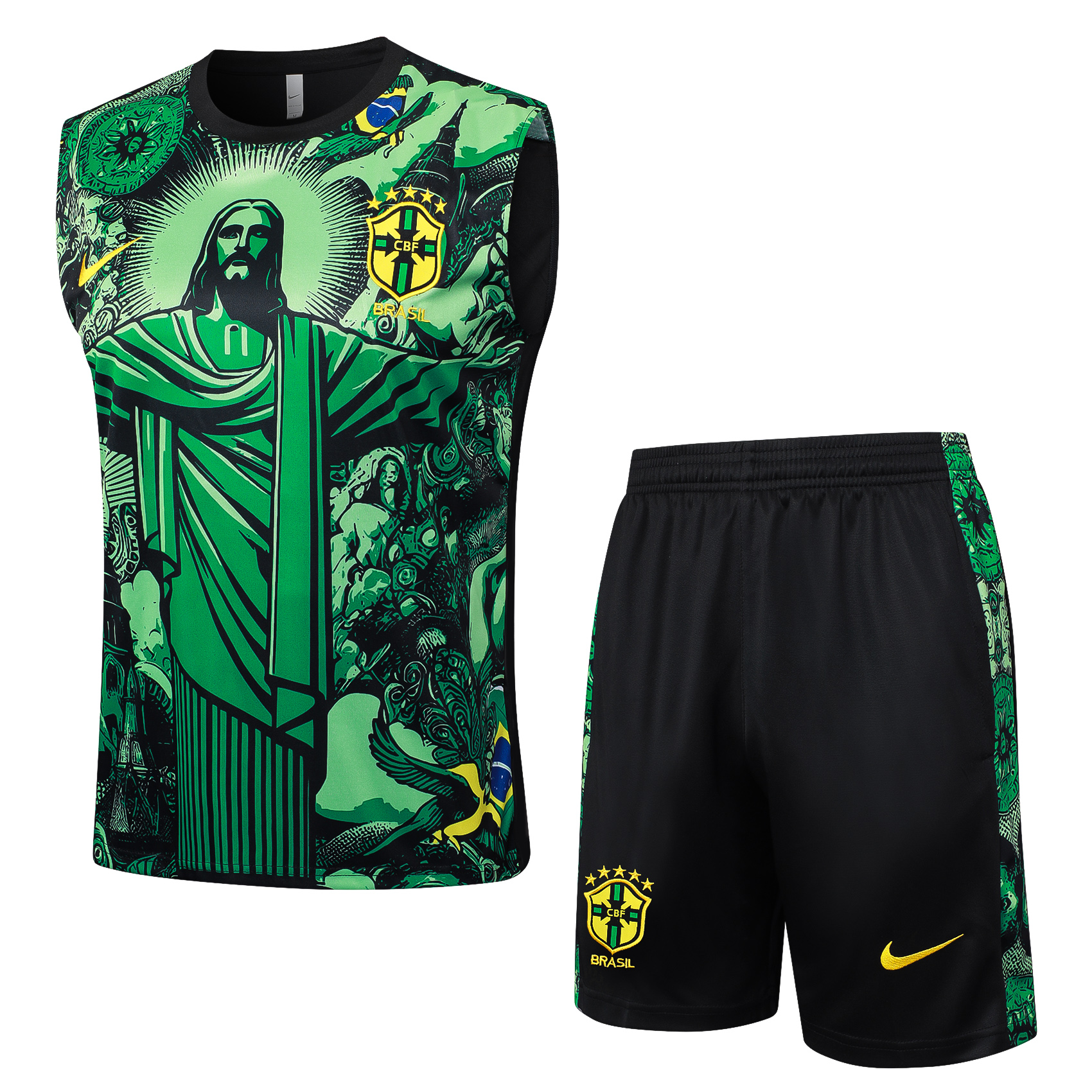 Brasil Sleevesless Training Suit Green D1229