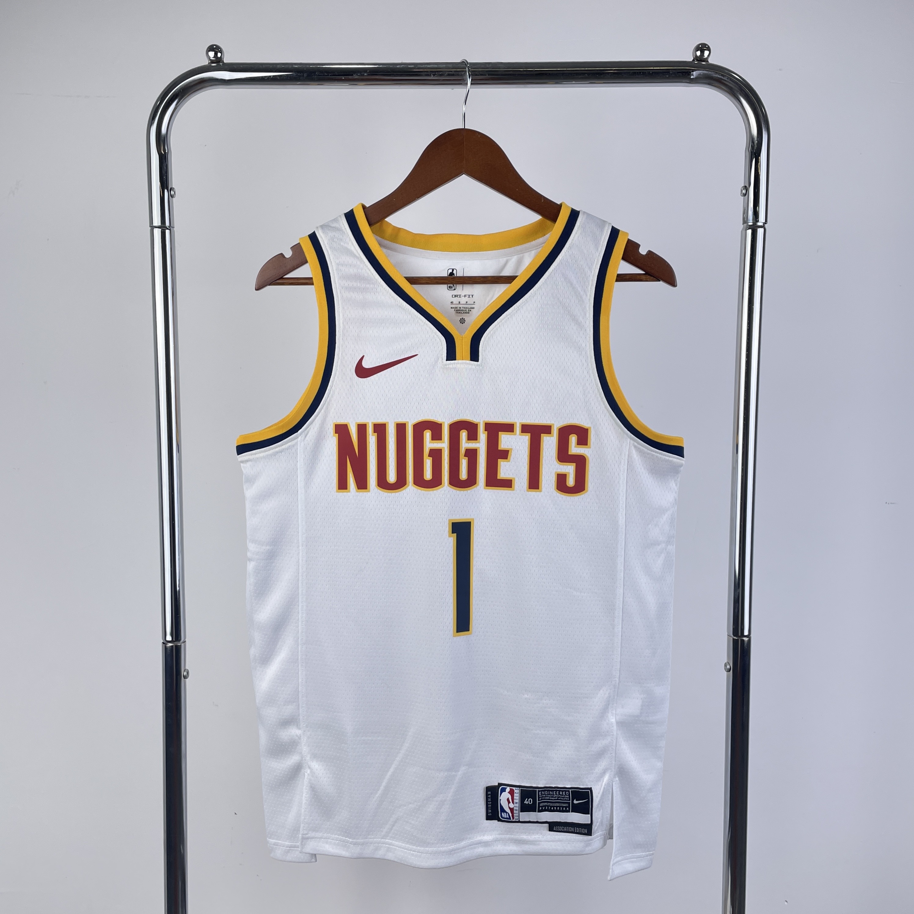23 Season Denver Nuggets White  No.1 Porter