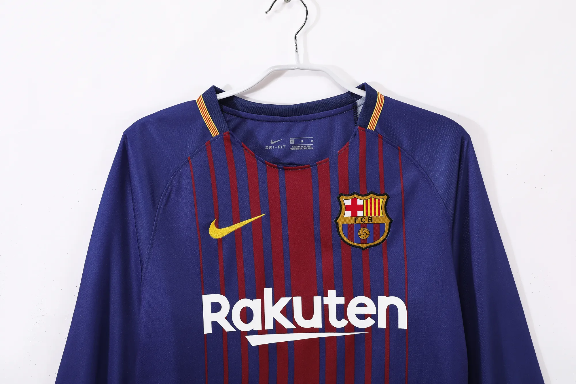 Retro 17/18 Barcelona Home Long Sleeves S-XXL