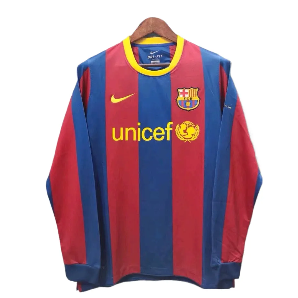 Retro 10/11 Barcelona Home Long Sleeves S-XXL
