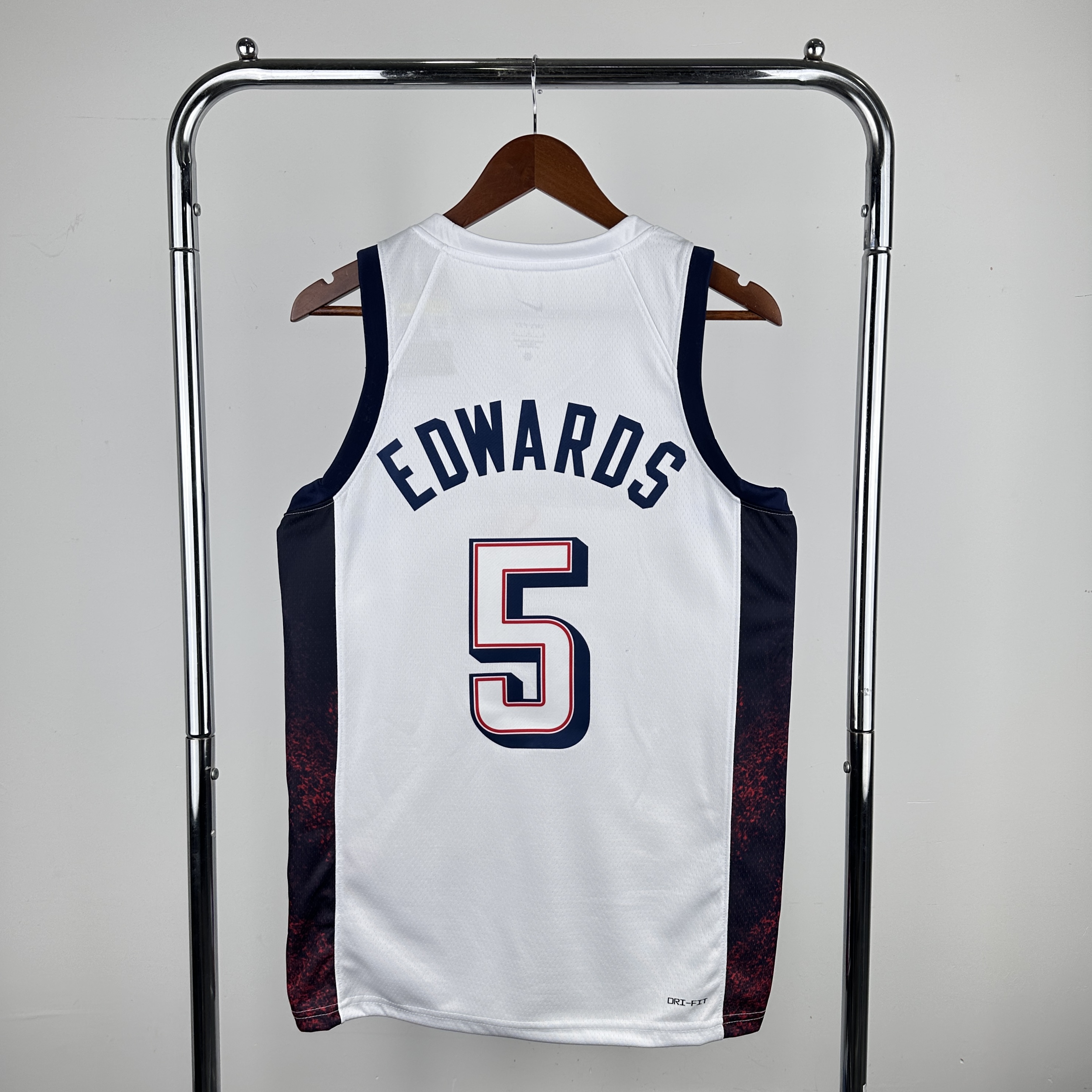 2024 Olympic Basketball USA White No.5 EDWARDS