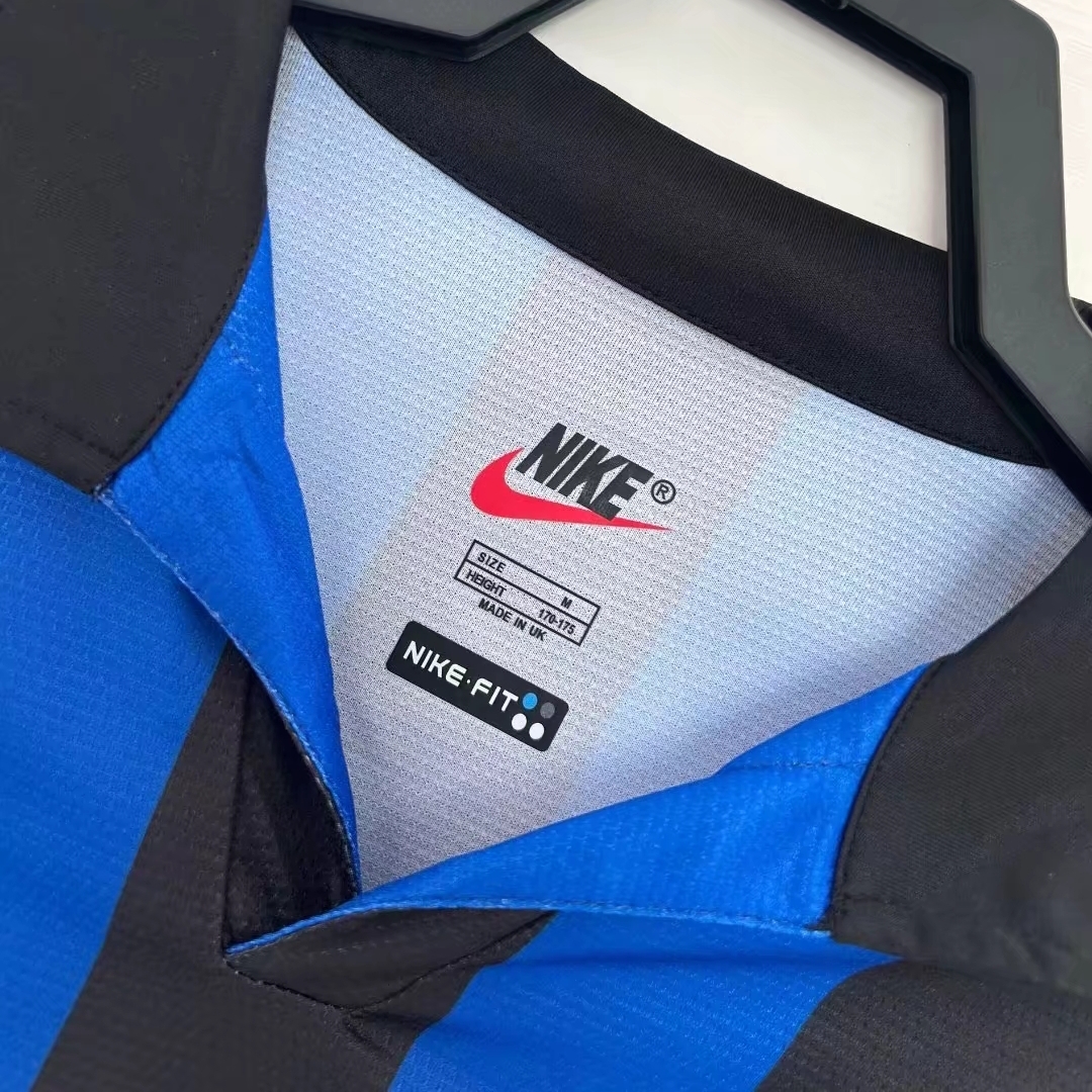 Retro  Inter Milan 1998/99 Home Long Sleeves Blue/Black