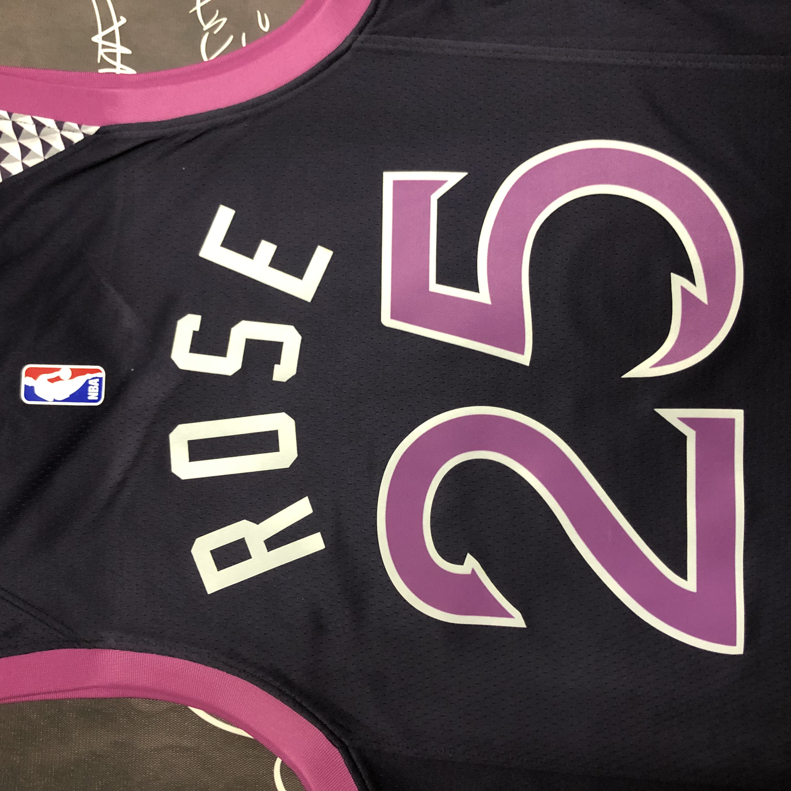 MINNESOTA TIMBERWOLVES PURPLE/ BLACK  NO.25 ROSE