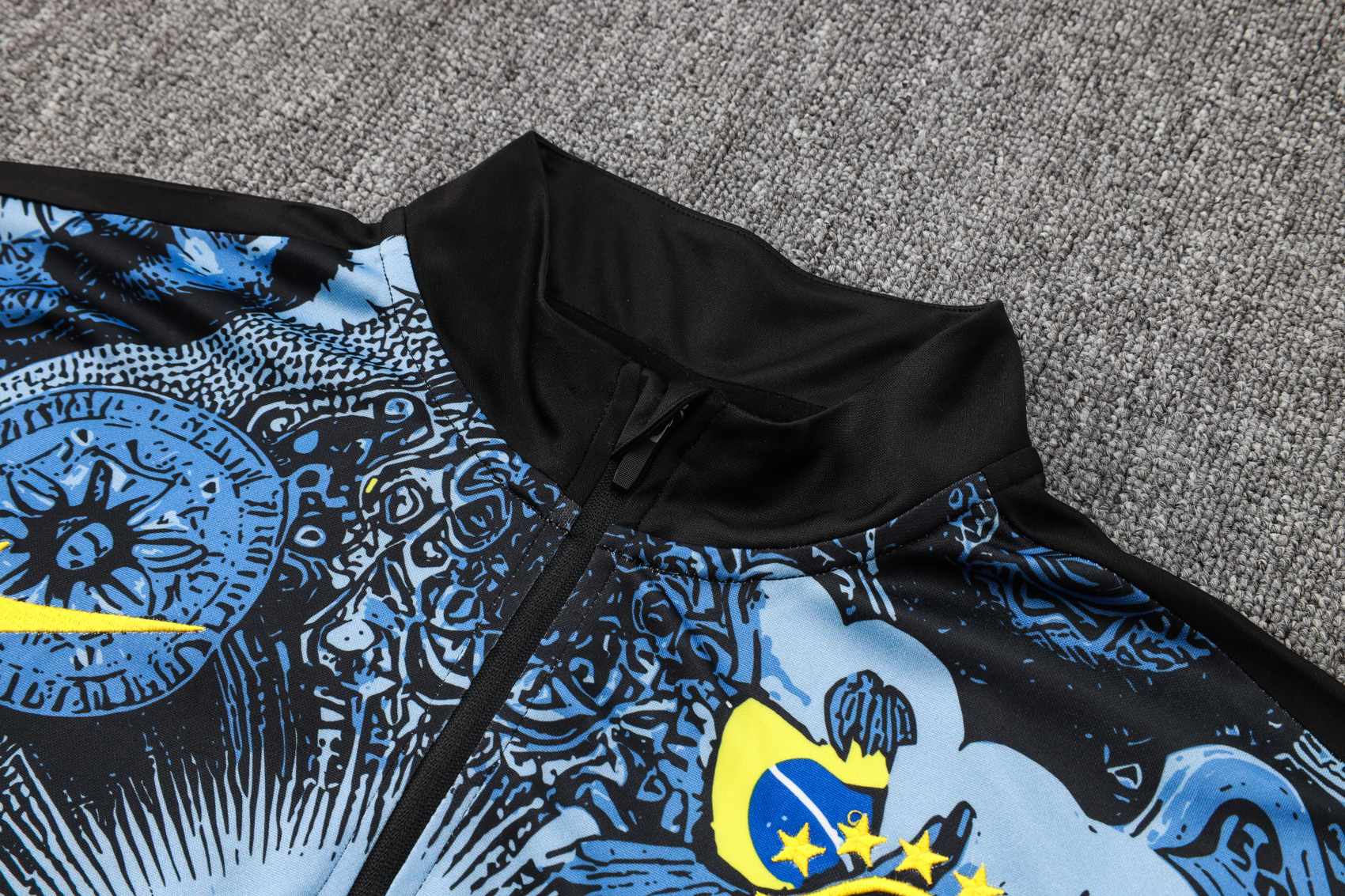 Adult / Kids Brasil 24/25 Half zipper training suit Blue