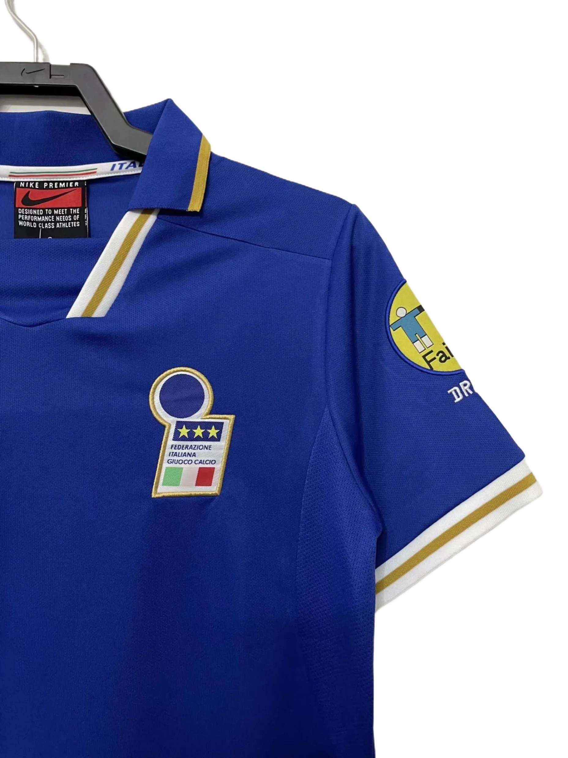Retro  Italy 1996 Home Blue with badges