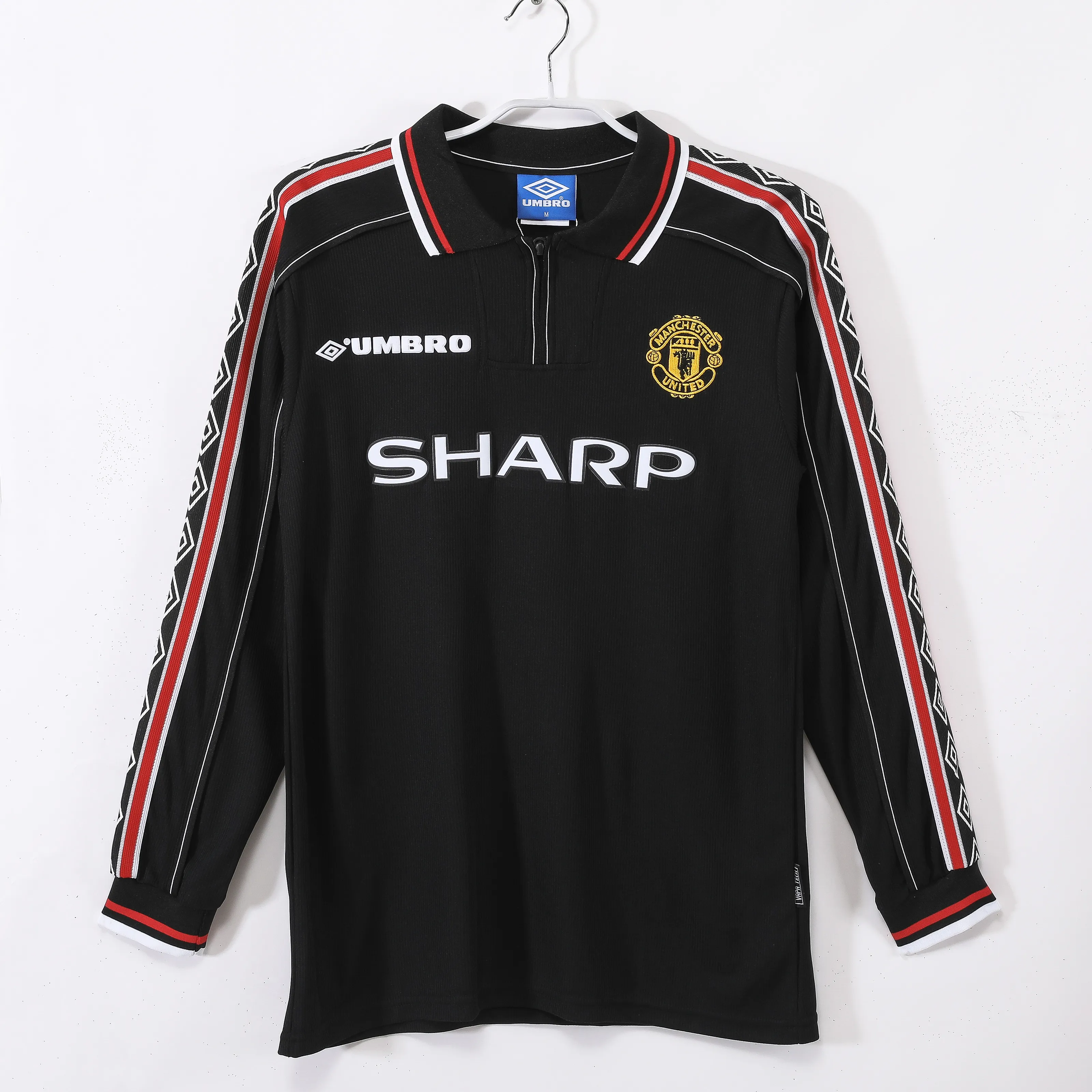 Retro Manchester United 98/99 Away Shirt Black Long Sleeves