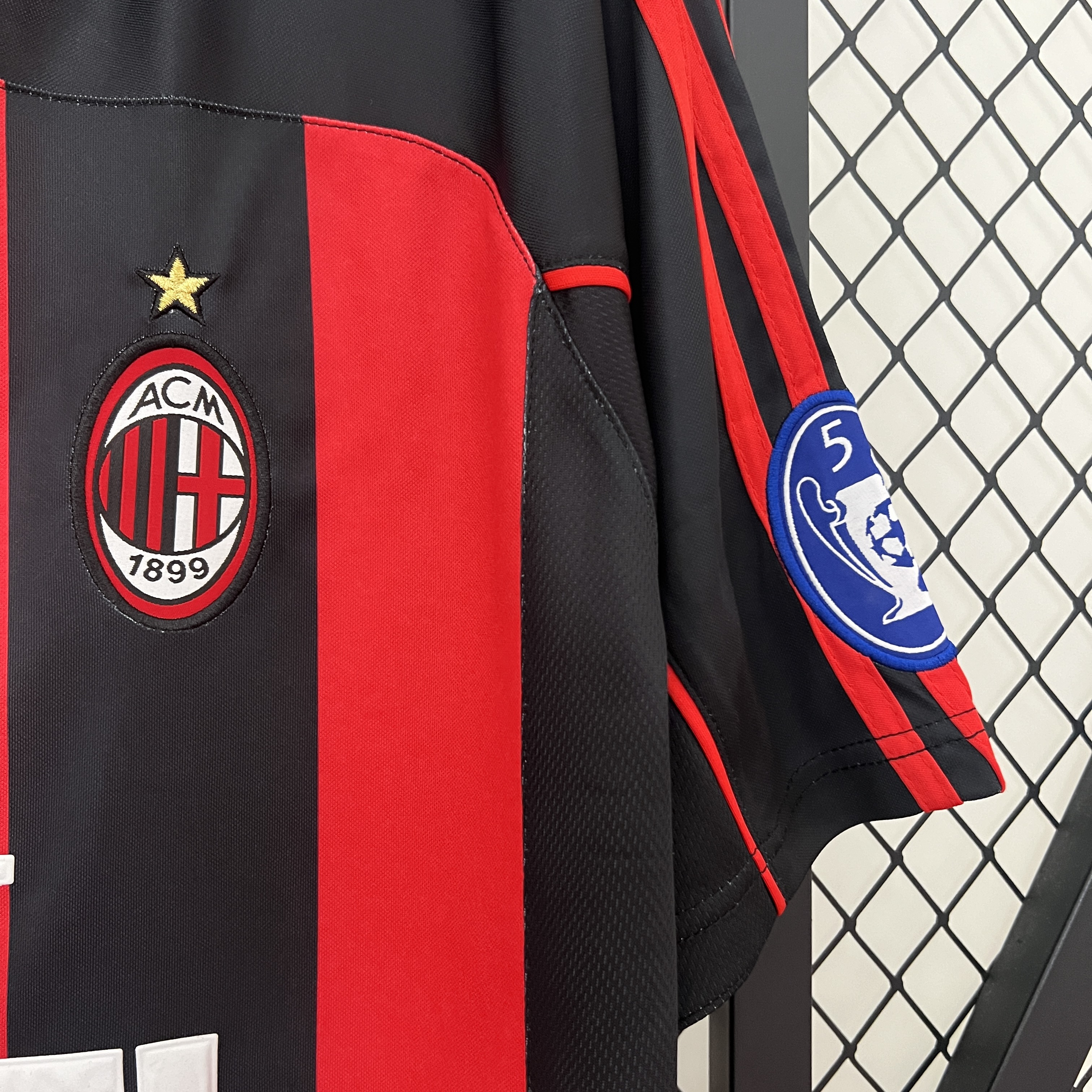 Retro 00/01 AC Milan Home with Patches S-XXL