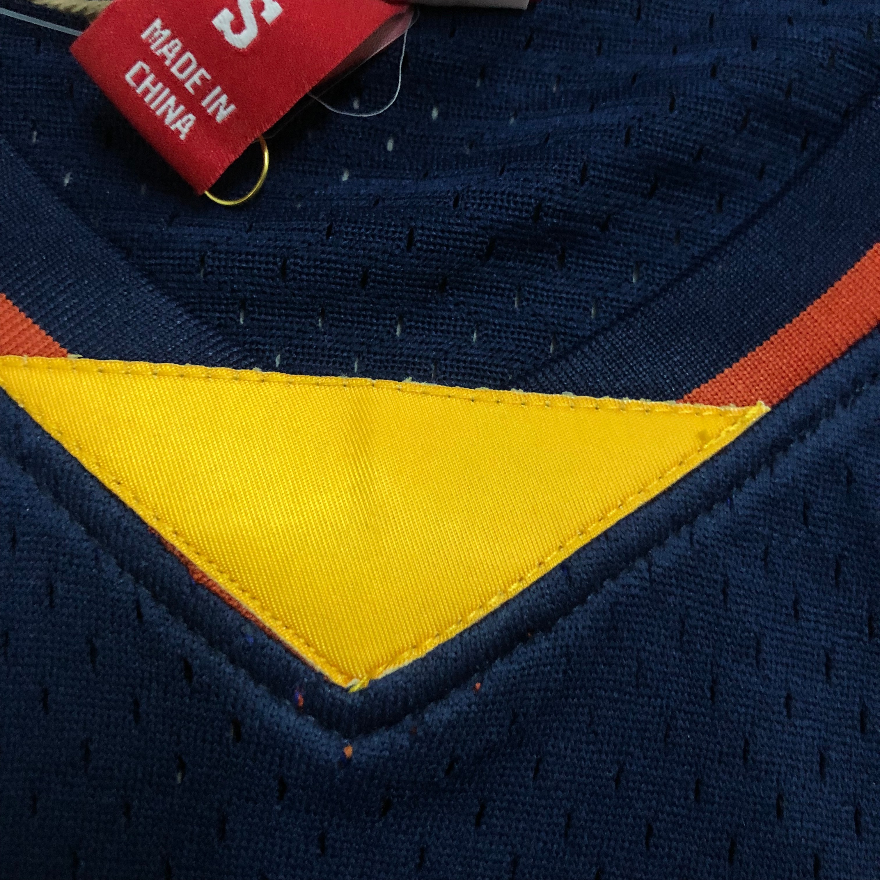 MN Heat Pressed Retro : SW Warriors 09/10 Dark Blue No.30 Curry