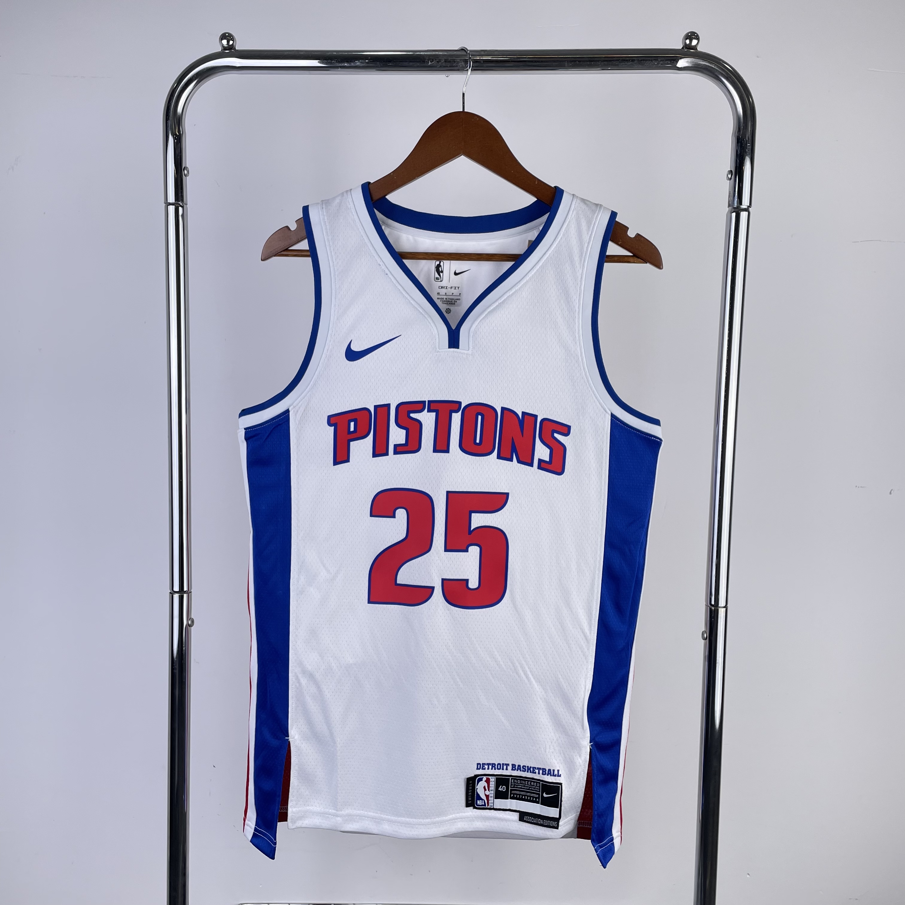 23 Season Detroit Pistons White  #25