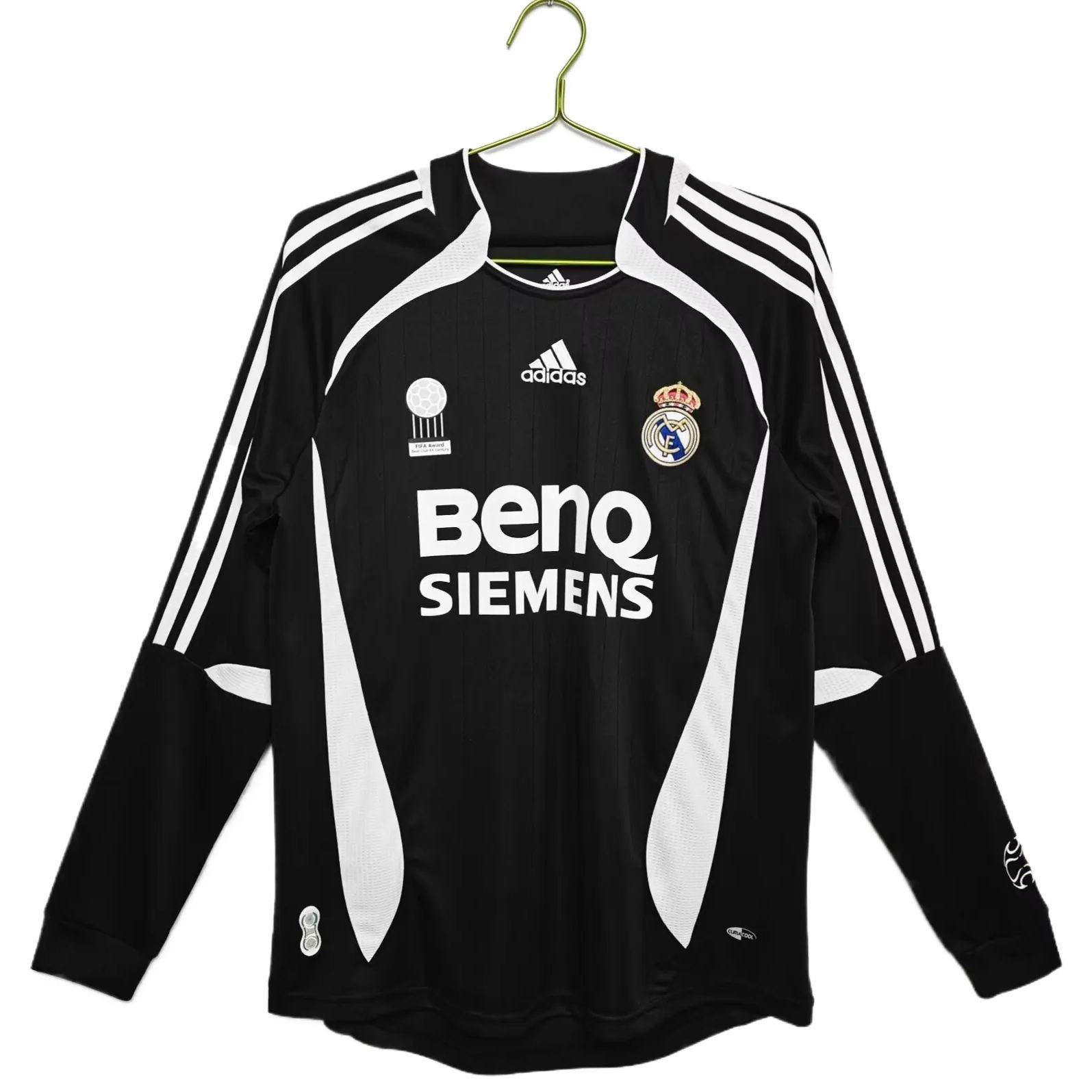 Retro  Real Mαdrid 06/07 Awαy Black Long Sleeves